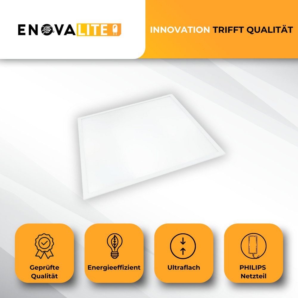ENOVALITE LED Panel 4er Pack LED Panel, 62x62 cm, 36 W, 3600 lm, 6000 K, LE günstig online kaufen