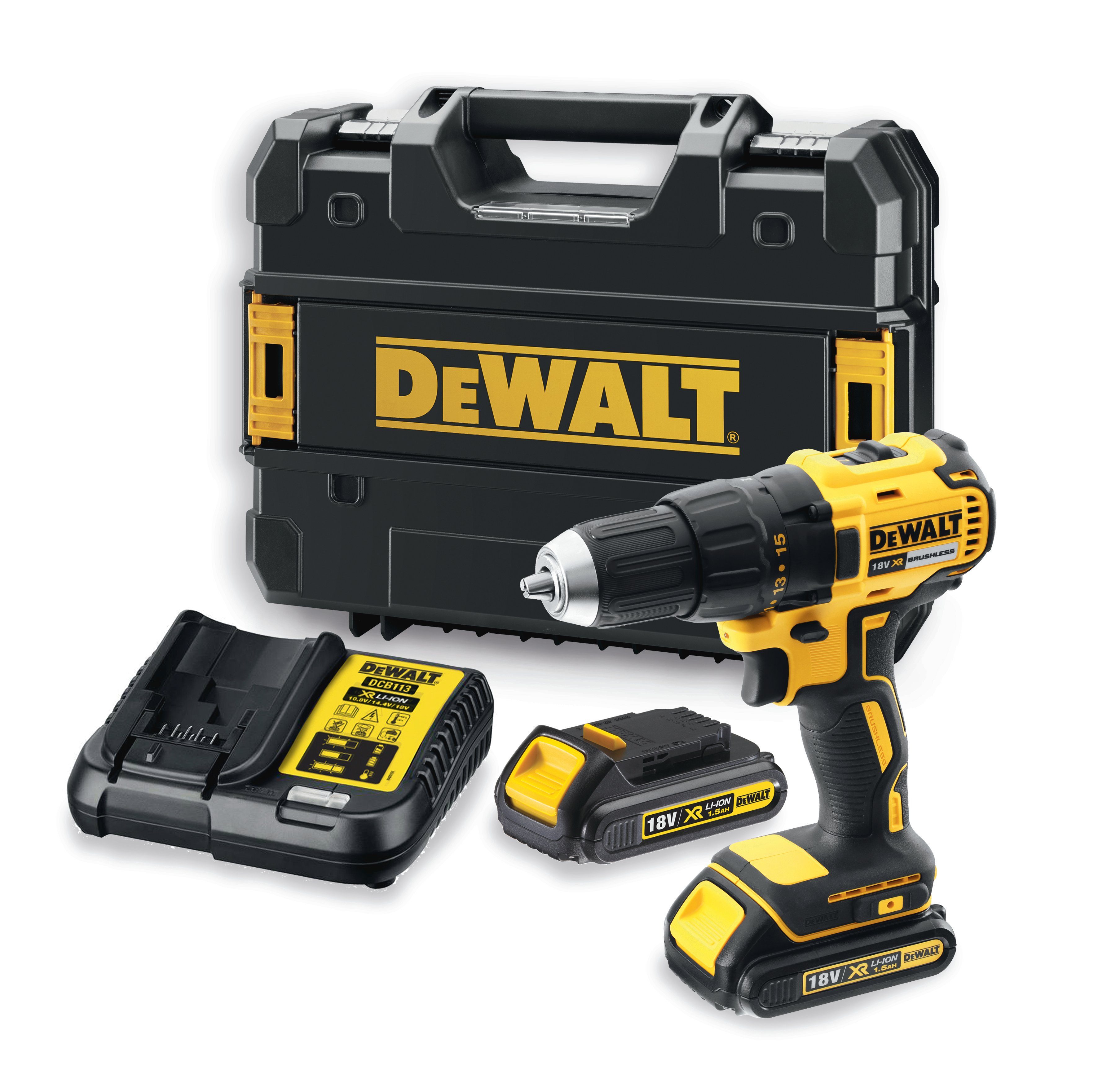 DeWalt Akku-Bohrschrauber »Akku-Bohrschrauber DCD777S2T-QW 18V / 1,5 Ah bürstenlos, inkl. 2x 1 ...