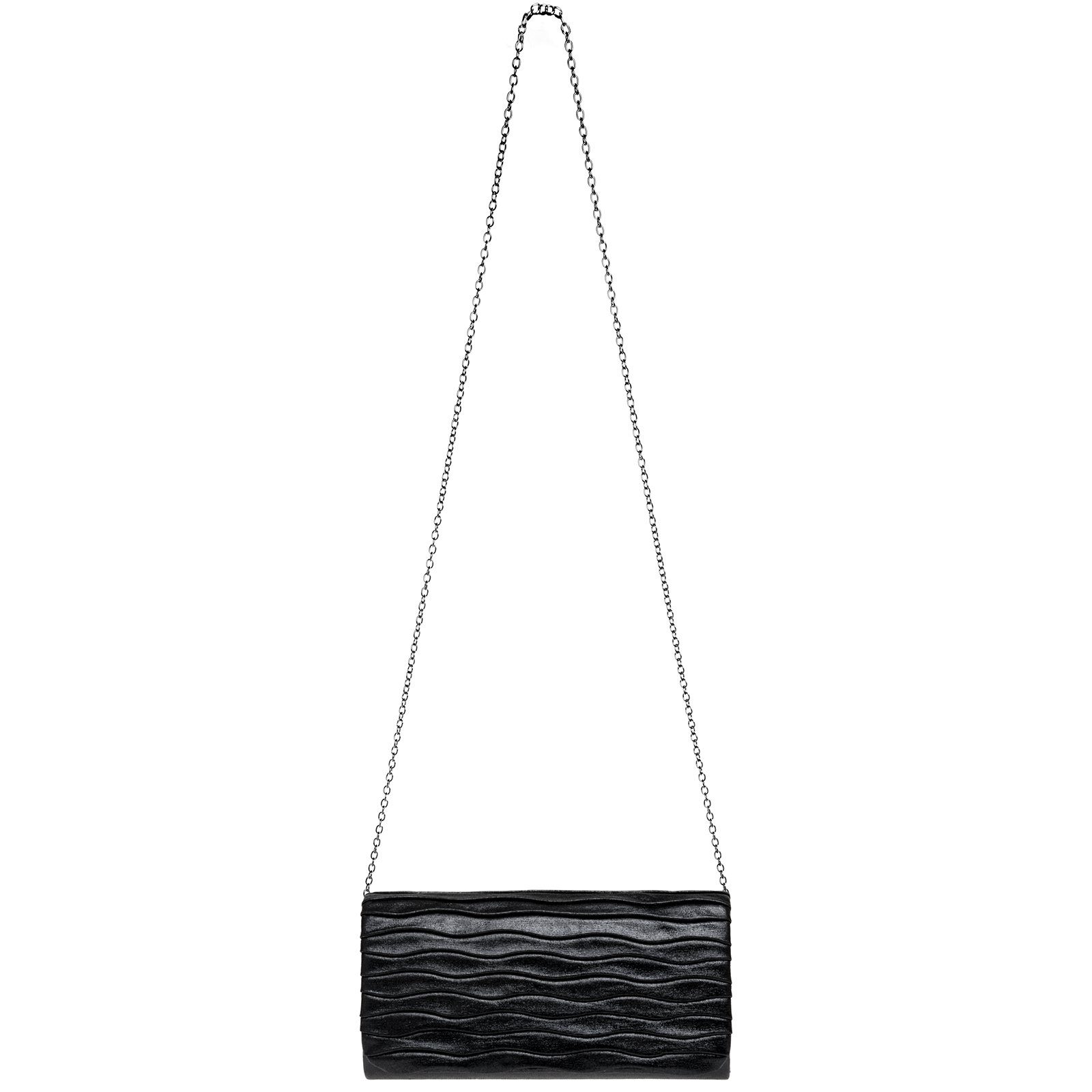 Caspar Clutch Caspar TA397 kleine elegante Damen Glitzer Glanz Abendtasche mit Wellenmuster