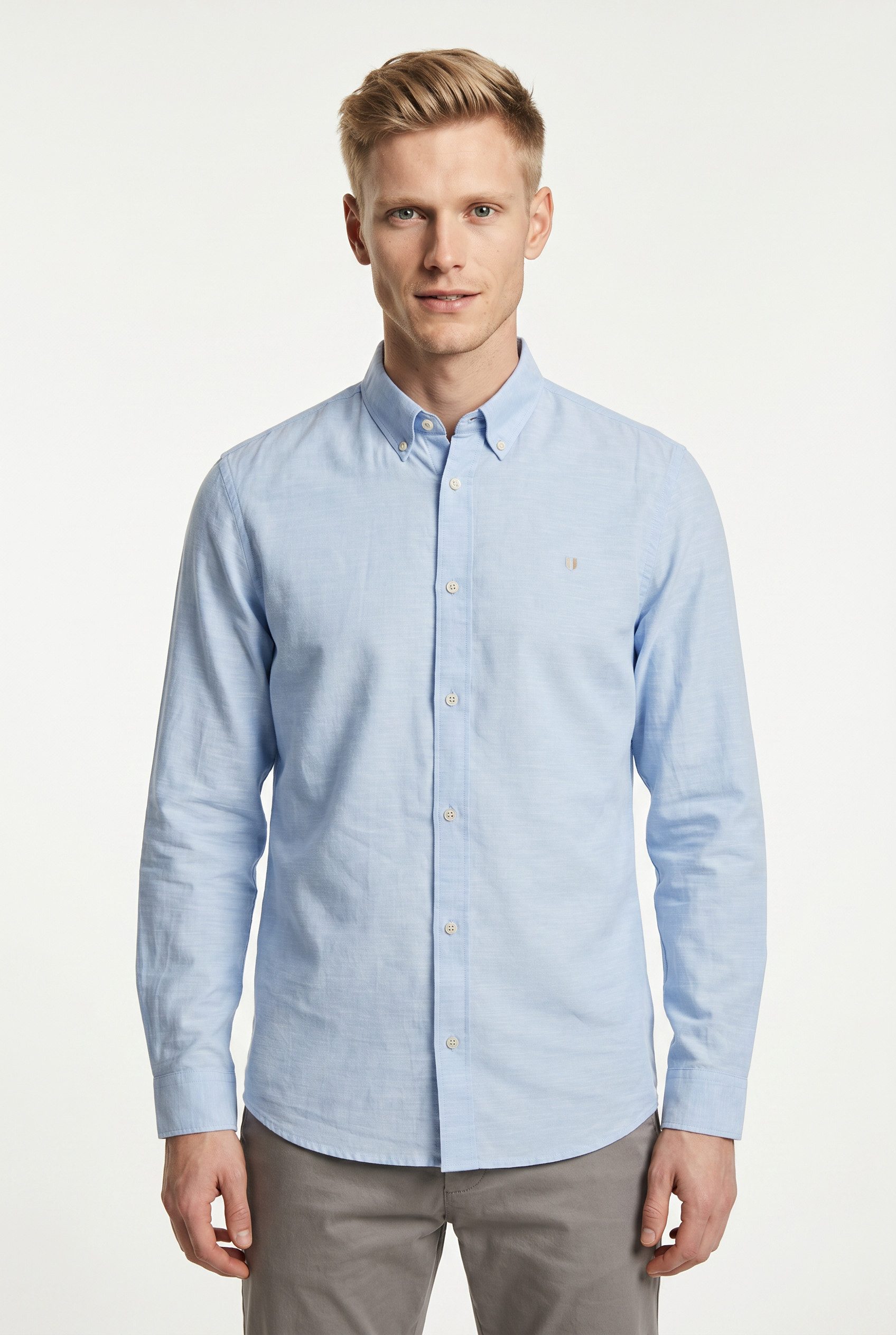 Langarmhemd JPRBLUSUMMER LINEN BLEND SHIELD LS SHIRT
