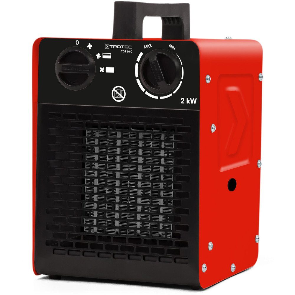 TROTEC Keramikheizlüfter TDS 10 C, 2000 W, inkl. Mehrstufen-Temperaturregelung Bauheizer mit Thermostat