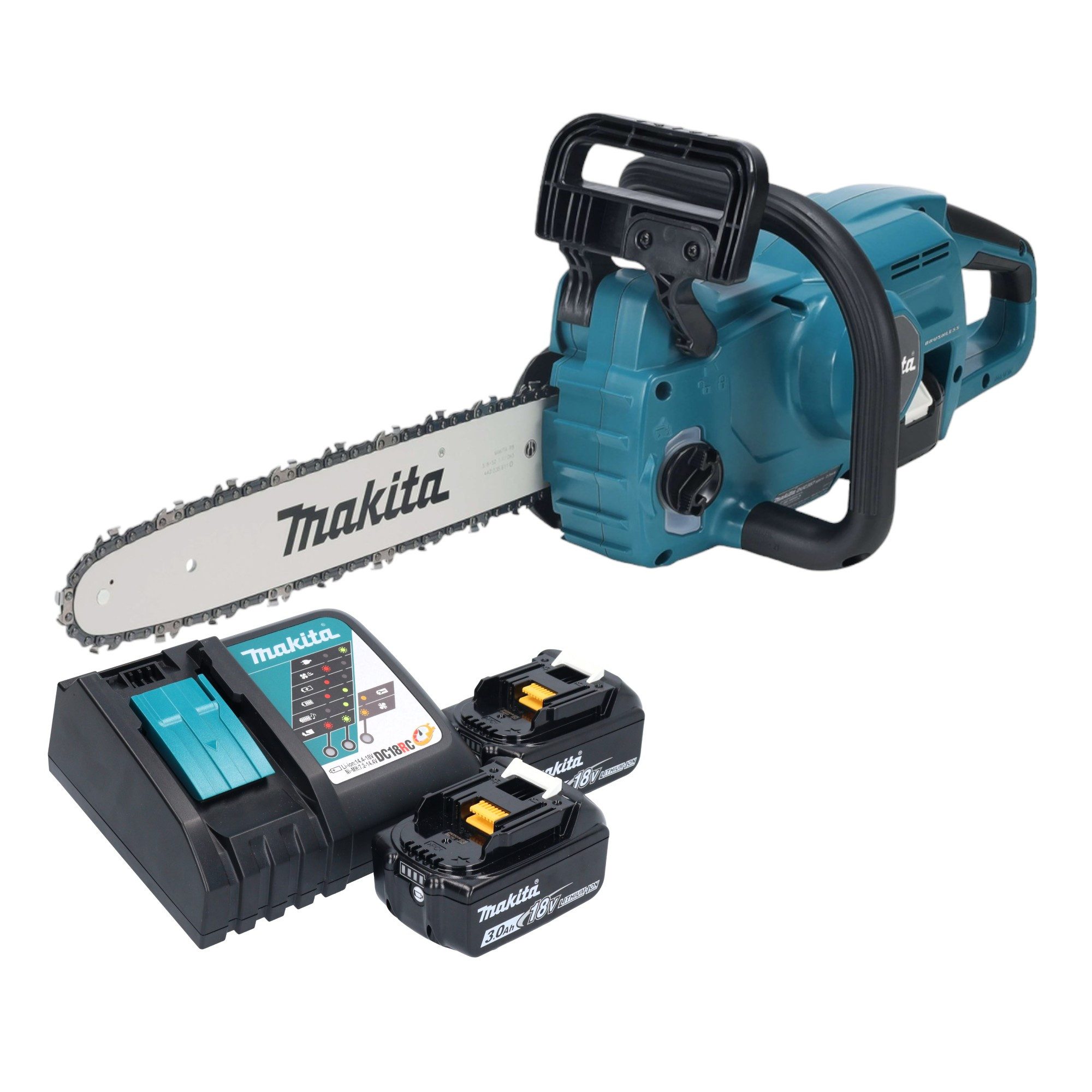Makita Benzin-Kettensäge Makita DUC 357 RF2X3 18 V 35 cm Brushless + 2x Akk günstig online kaufen