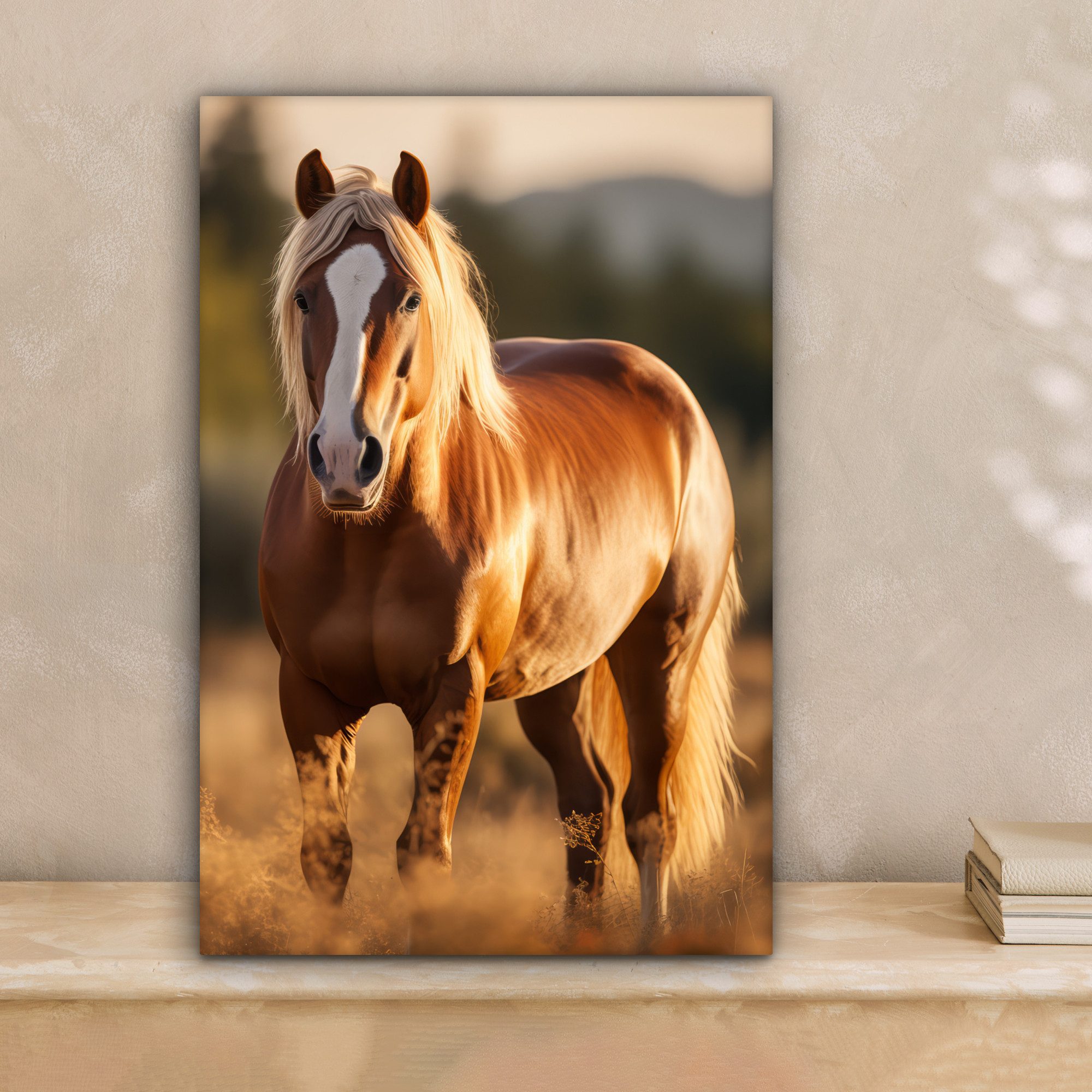 OneMillionCanvasses® Leinwandbild Pferd - Braun - Natur - Weide - Tier, Fot günstig online kaufen