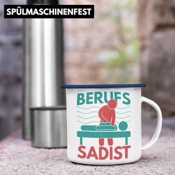 Trendation Thermotasse Trendation - Berufs Sadist Physiotherapeut Geschenk Physiotherapie Lustig Emaille Tasse Spruch