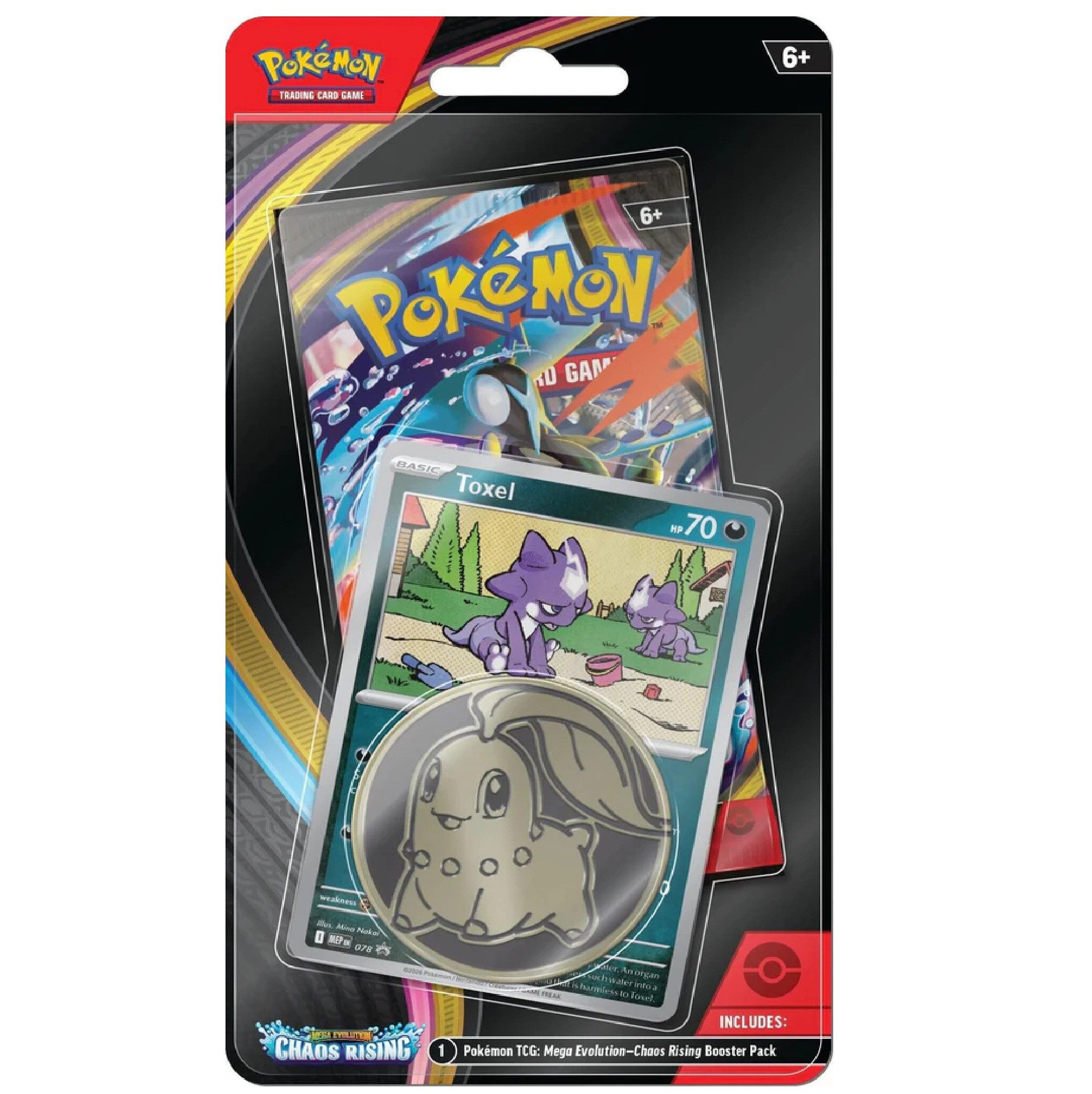 The Pokémon Company International Sammelkarte Pokemon ME04 Chaos Rising Blister toxel (Englisch)