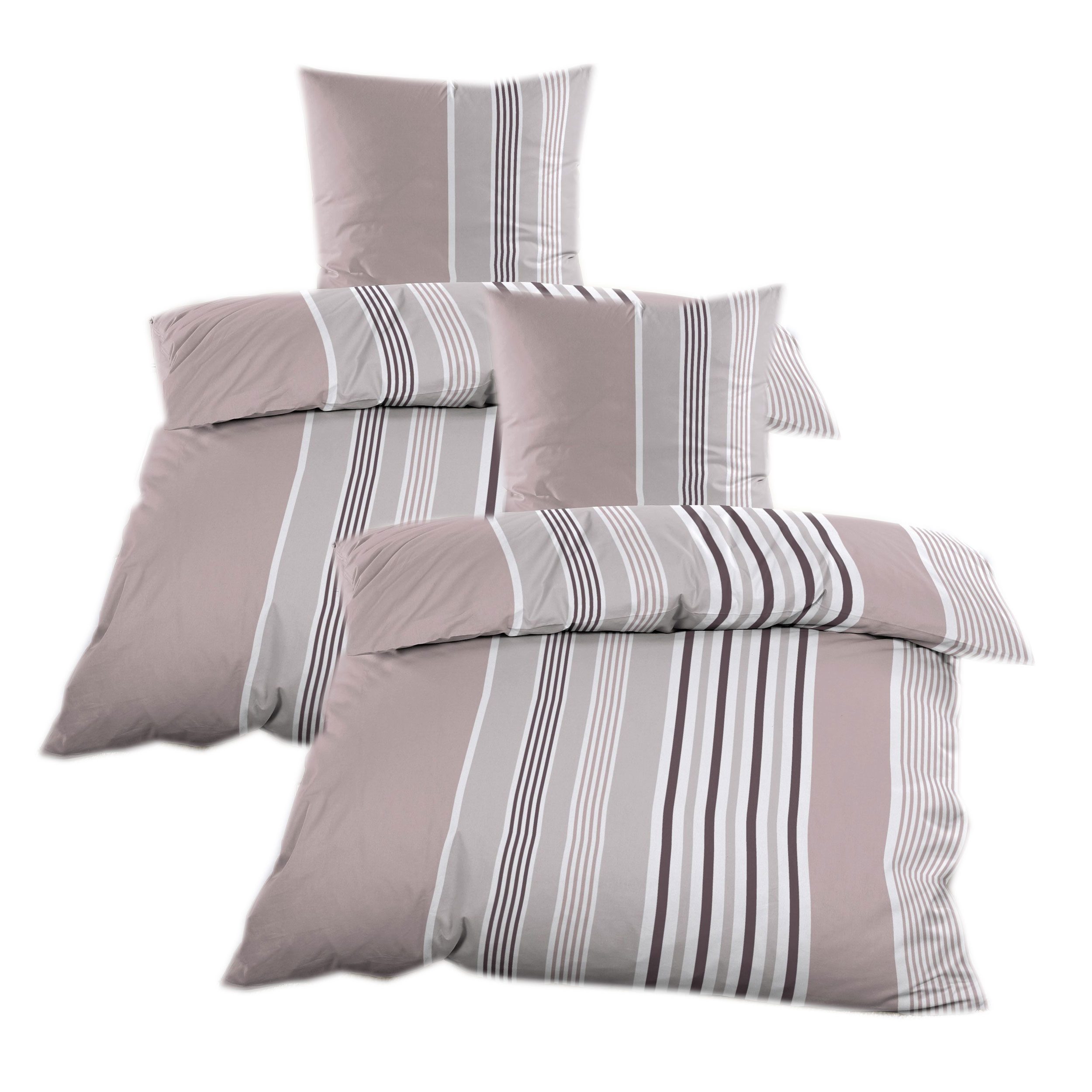 Casa Colori Bettwäsche Biber 135x200 cm mit Reißverschluss 100% Baumwolle, günstig online kaufen