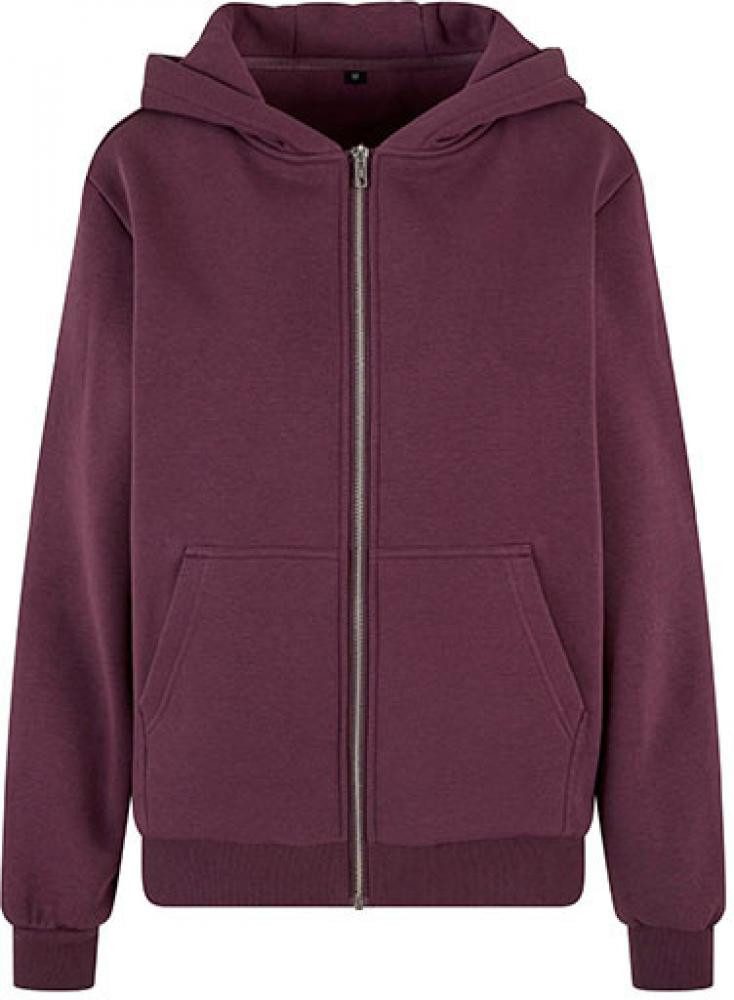 Build Your Brand Kapuzensweatjacke Damen Fluffy Zip Hoody Kapuzenjacke