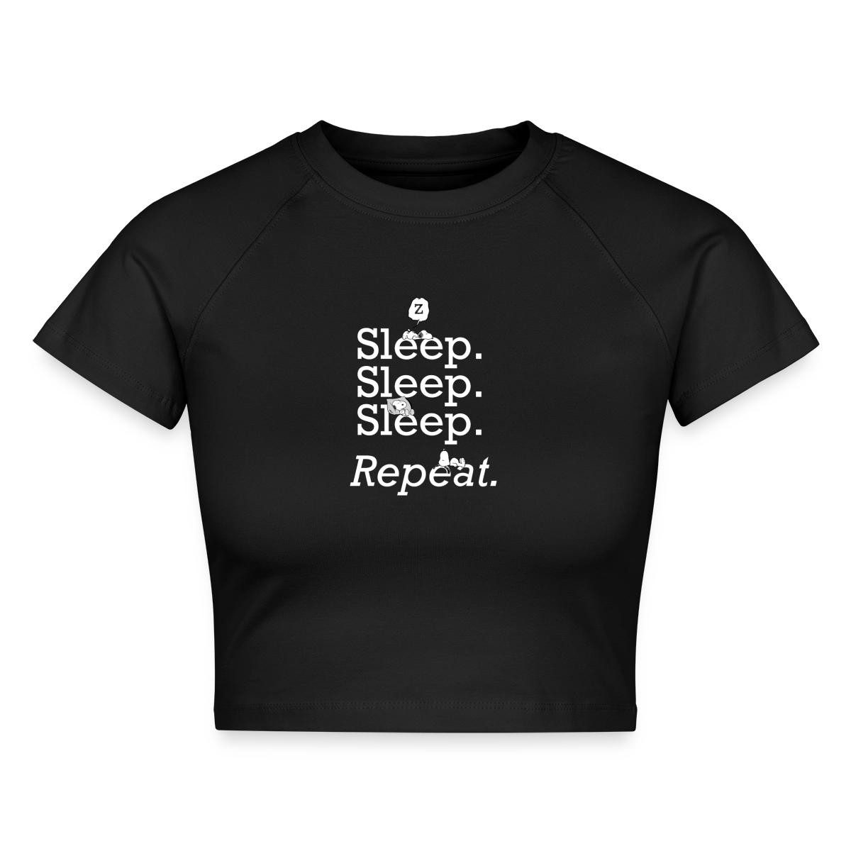 Spreadshirt T-Shirt Peanuts Snoopy Sleep Sleep Sleep Crop Top (1-tlg)
