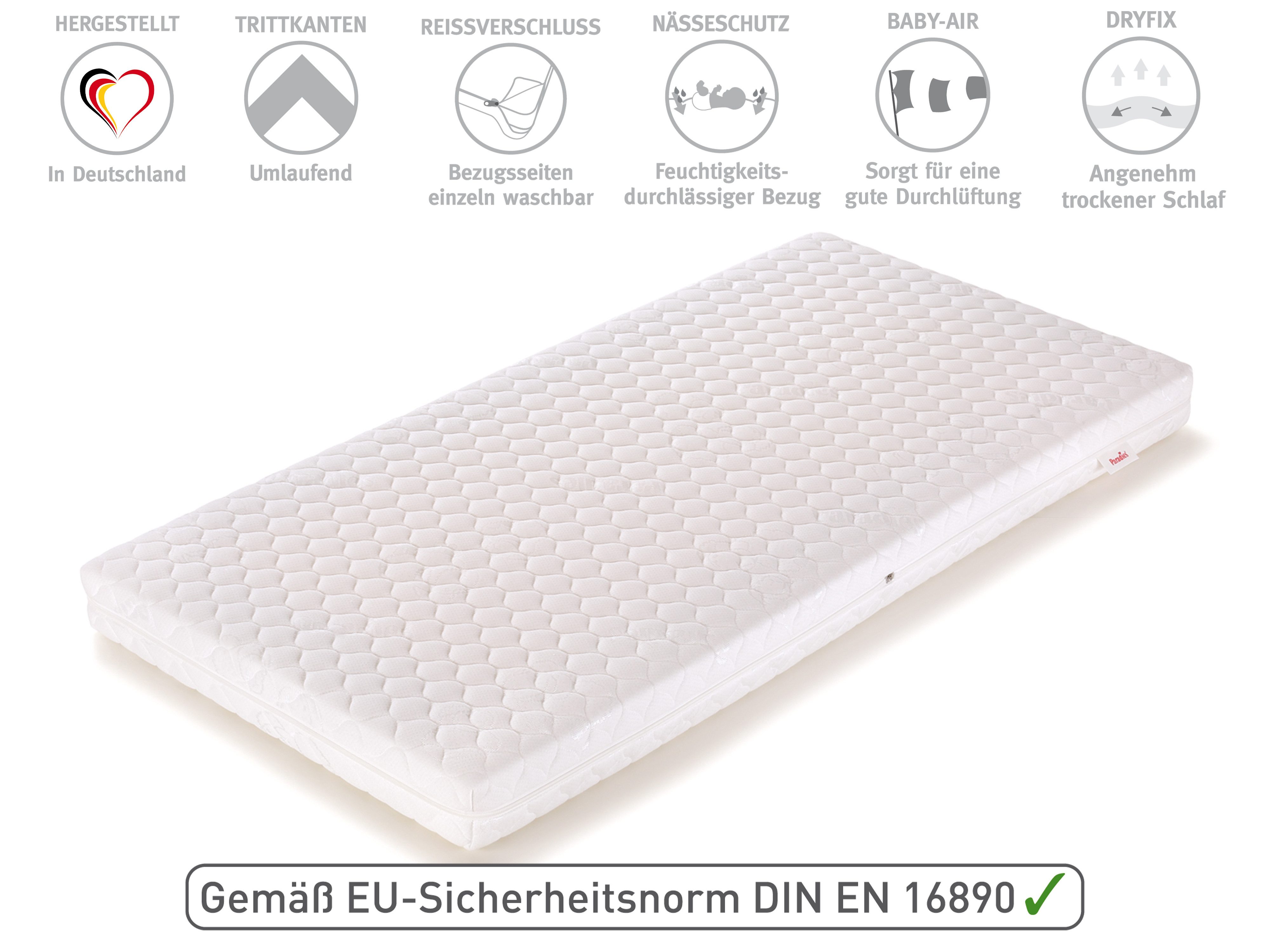 Babymatratze Mariella-Hygienica®, Paradies, 9.5 cm hoch, Stiftung Warentest Testsieger Ausgabe 10/2021