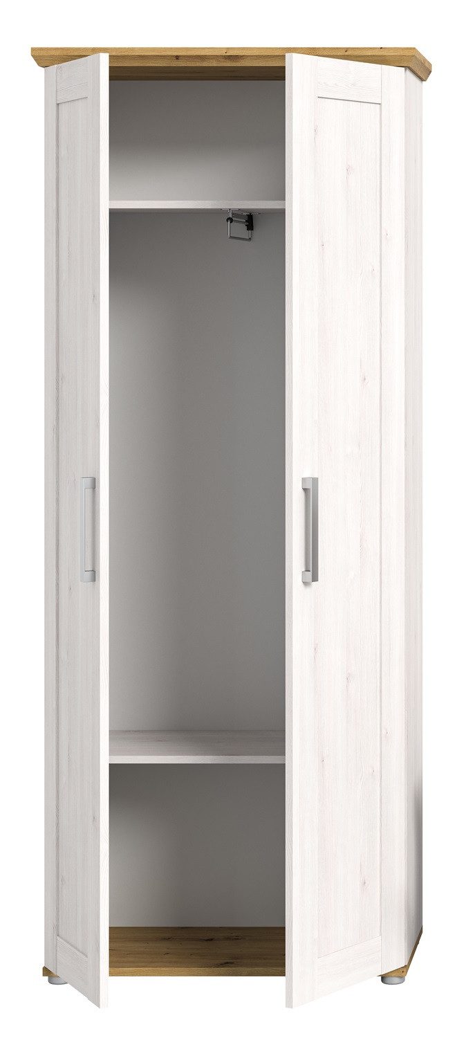 xonox.home Schuhschrank Garderobenschrank Verona, Lärche Sibiu / Eiche 80 cm