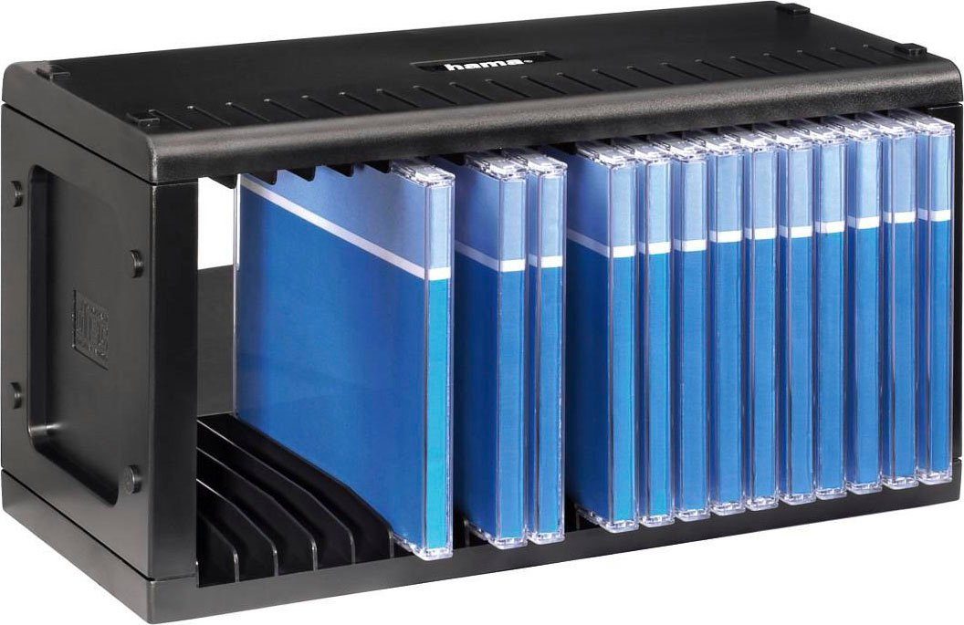 Hama CD-Hülle CD-Rack 20, Schwarz CD-/DVD-/Blu-ray-Archivierung