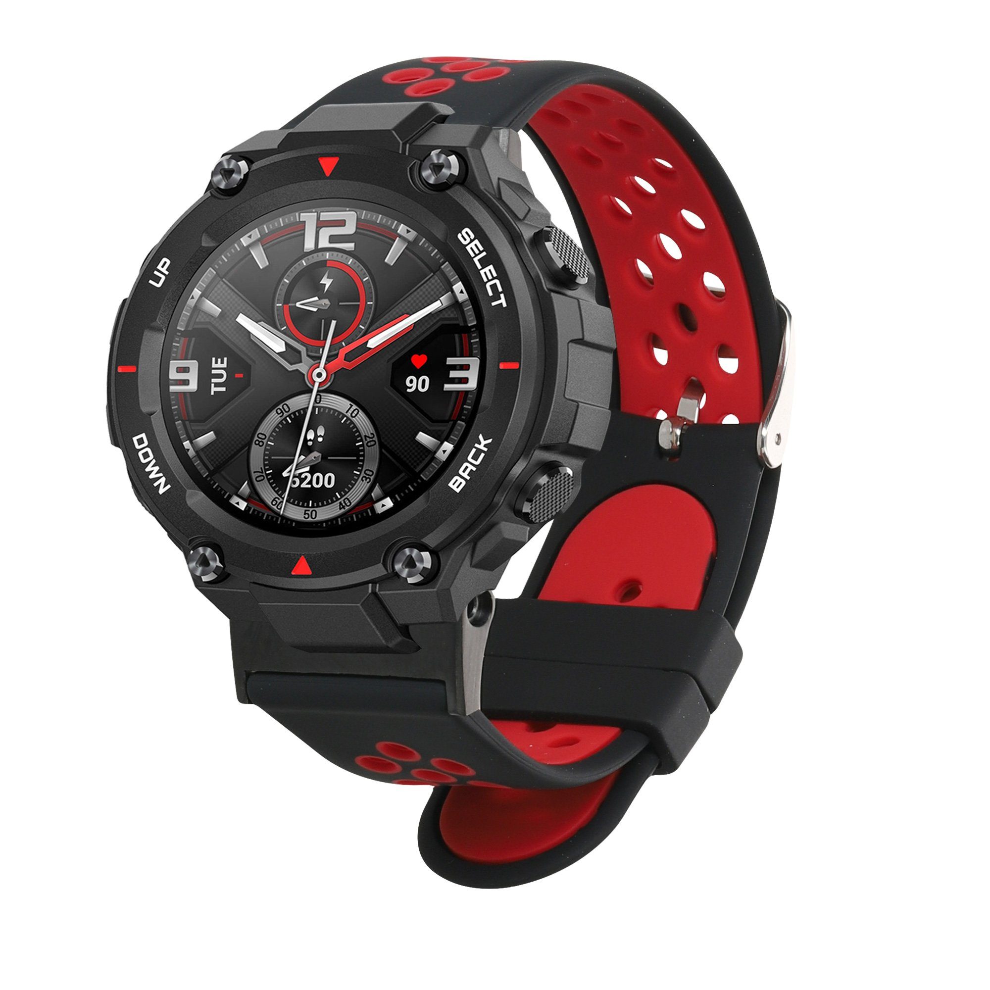 kwmobile 1x Uhrenarmband für Huami Amazfit T-Rex / T-Rex Pro Armband Smartwatch, 1-tlg., Fitnesstracker Band Set aus TPU Silikon - Ersatzarmband Smartwatch