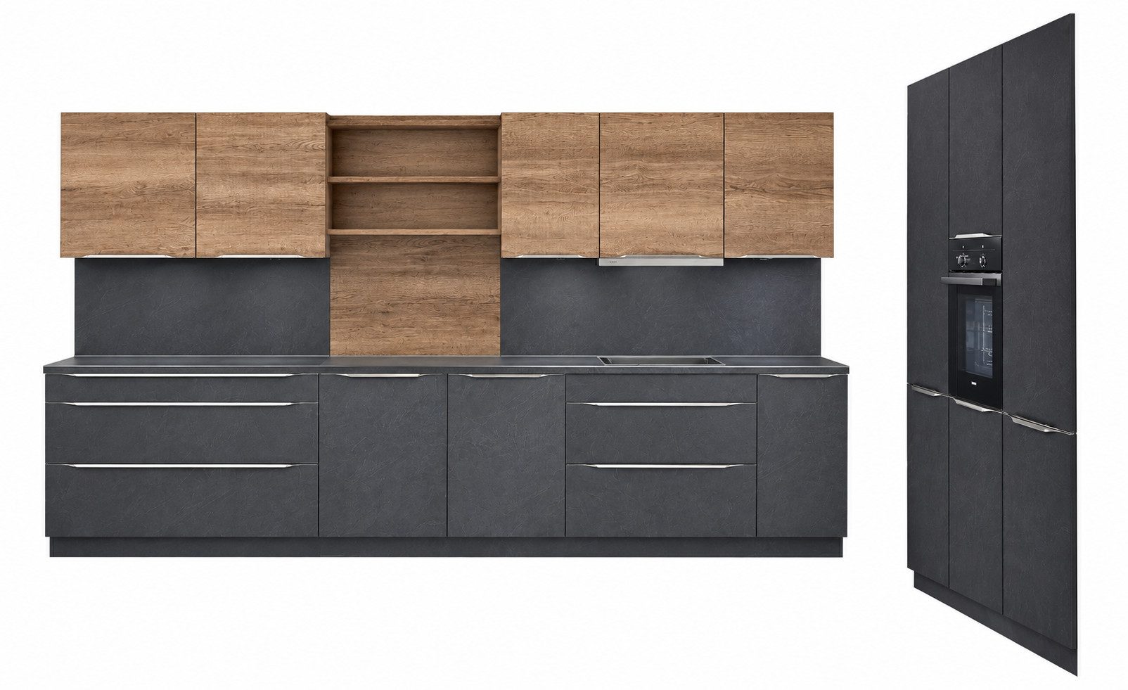 nobilia® Winkelküche Lyon, individuell anpassbar, gratis Küchenplanung mit Profis, (Breite 580cm), vormontiert, wahlw. mit E-Geräten, Preis inkl.Lieferung