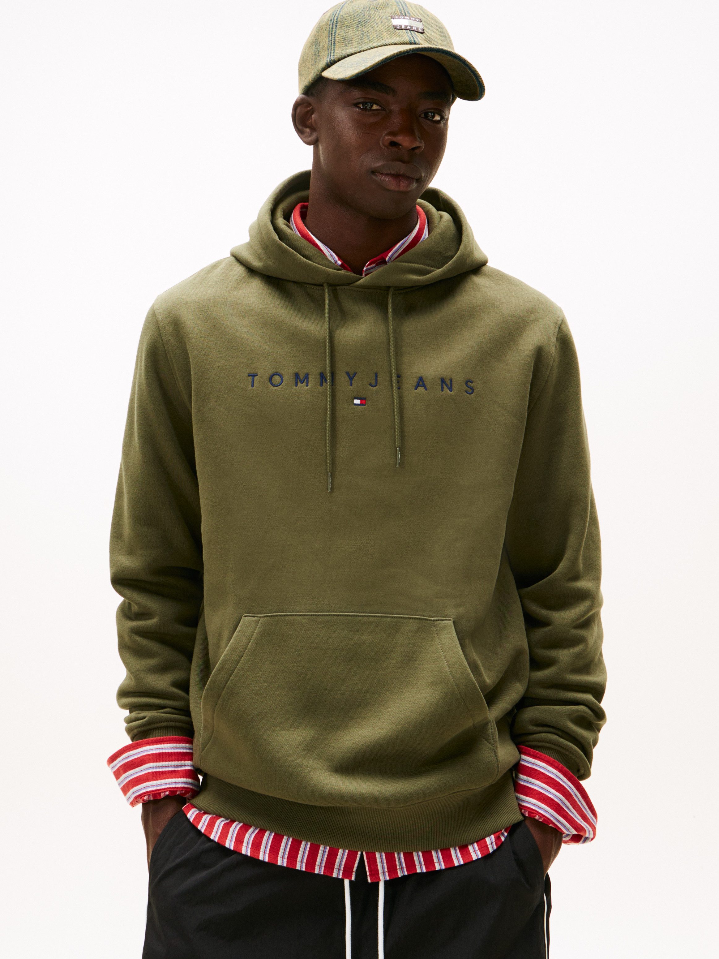 Tommy Jeans Hoodie TJM REG LINEAR LOGO HOODIE EXT mit Logo-Stickerei