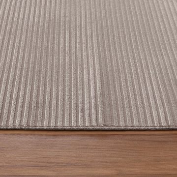 Orientteppich Unicolor - Einfarbig, Carpettex, Läufer, Höhe: 7 mm, Design Wohnzimmer Teppich Einfarbig Boho-Stil Waschbar Anti-Rutsch