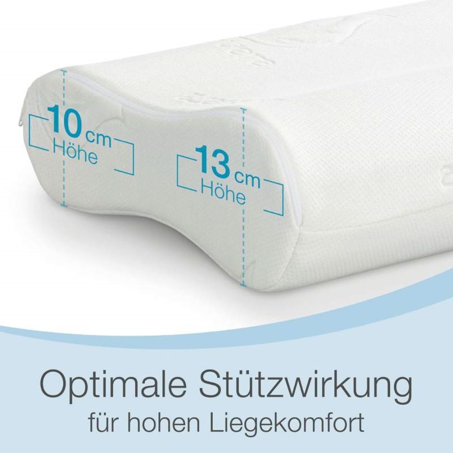 ELONEO Nackenstützkissen 60x35 cm, Seitenschläfer, Rückenschläfer, günstig online kaufen