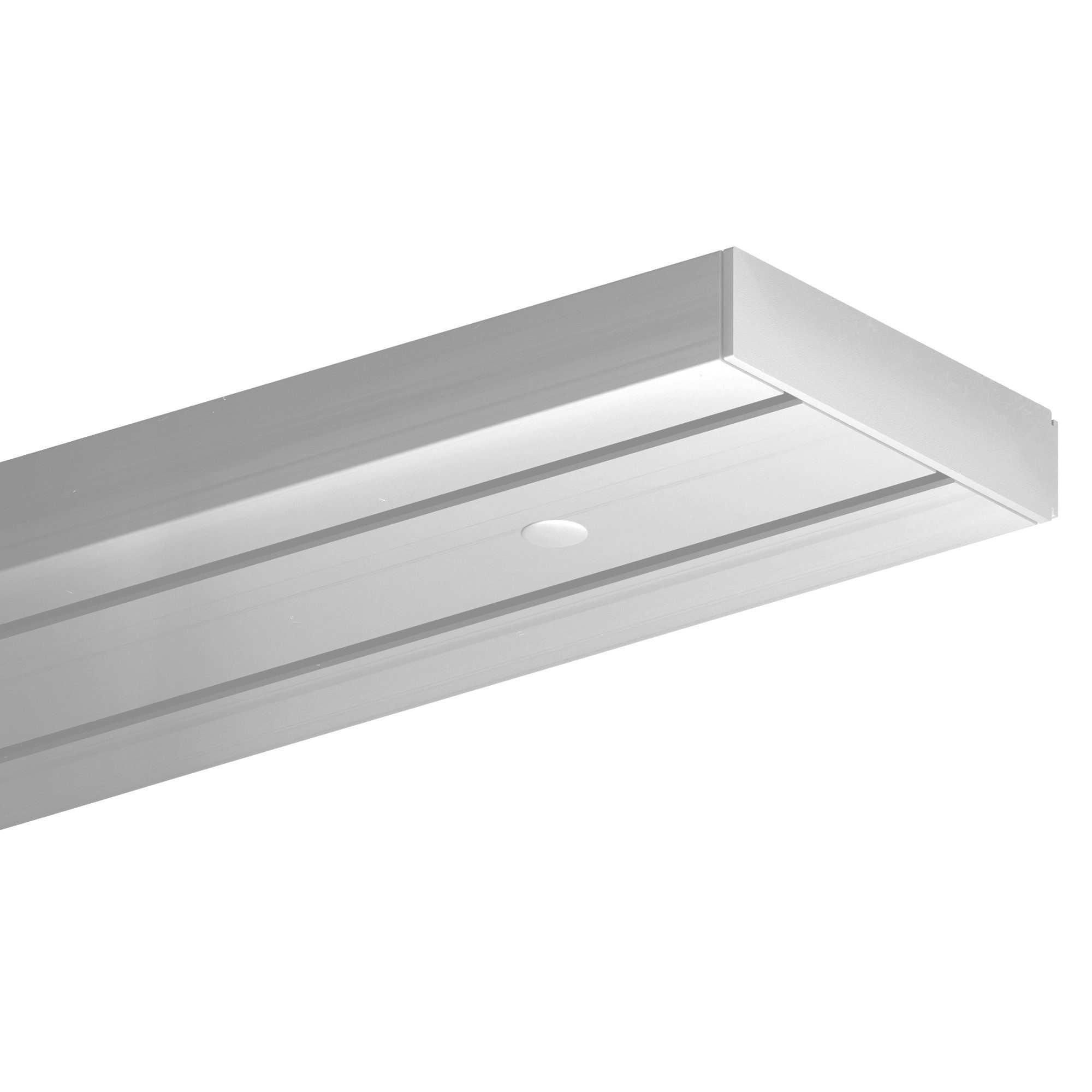 Bestlivings Innenlaufschiene für Штори 90 cm bis 480 cm, Komplettset, 2-läufig, mit Bohren, verschraubt, Kunststoff, flach, weiß