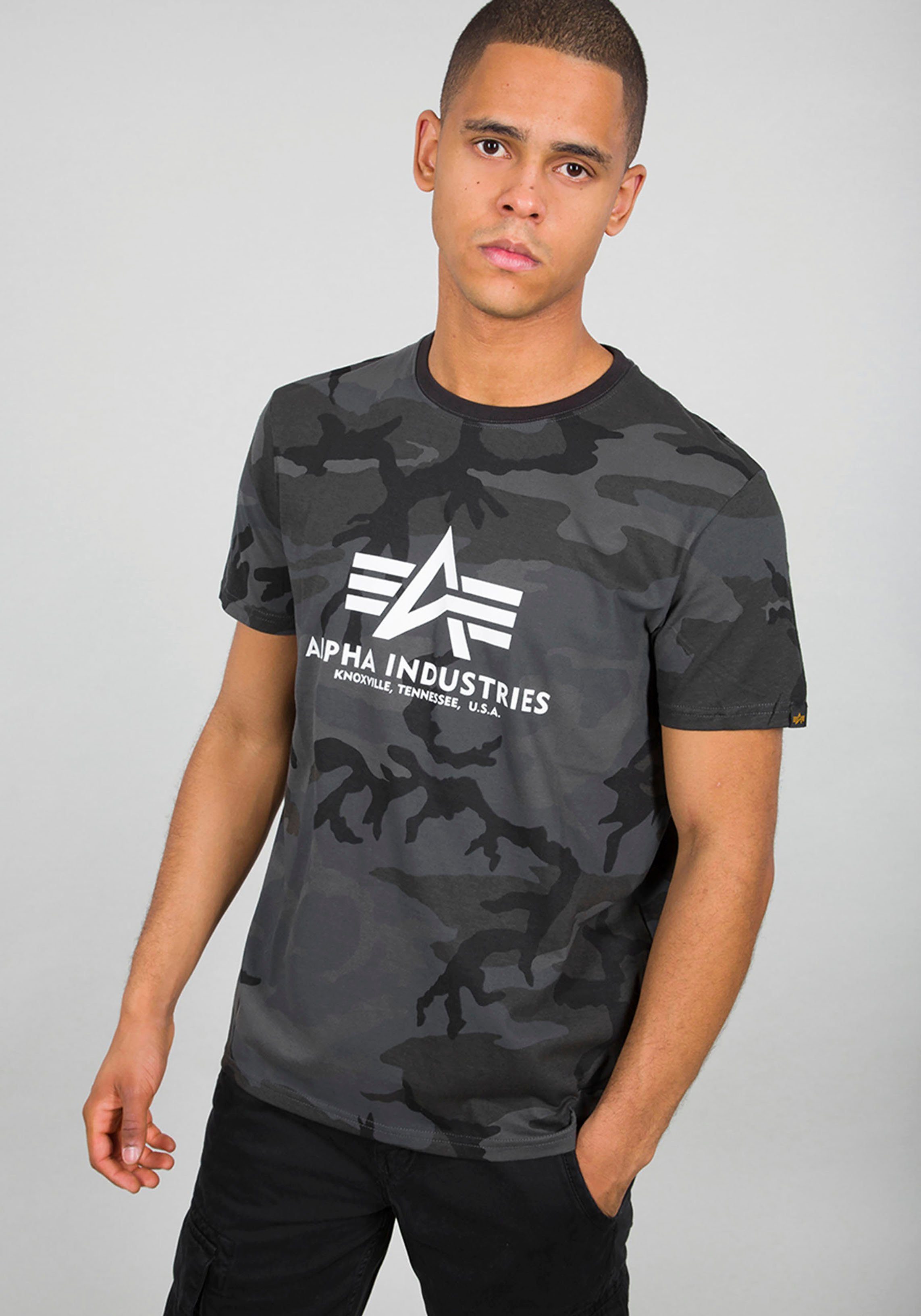 Alpha Industries T-Shirt Basic T-Shirt black camo