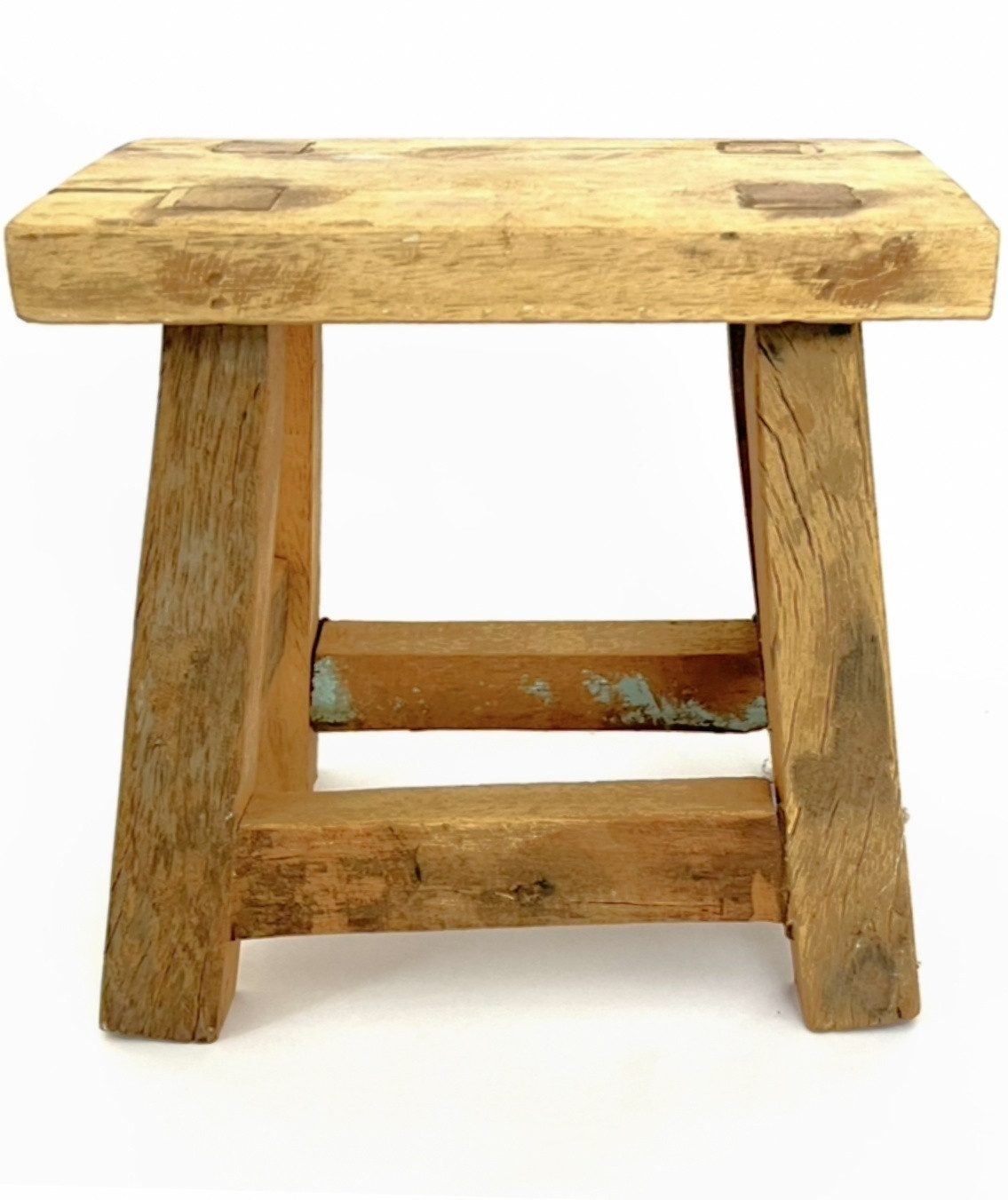 VARIOS Hockerbank Hocker Deko Holz Klein 23 cm, Extra Klein