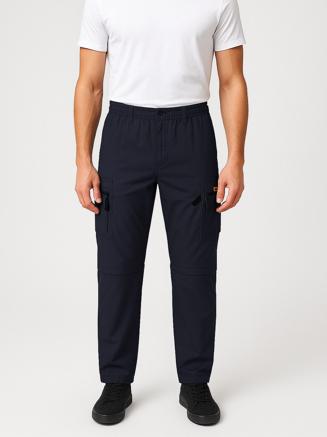 YSROMA Cargohose Zip-Off Beine, elastischer Bund, Reißverschlusstaschen MAI günstig online kaufen