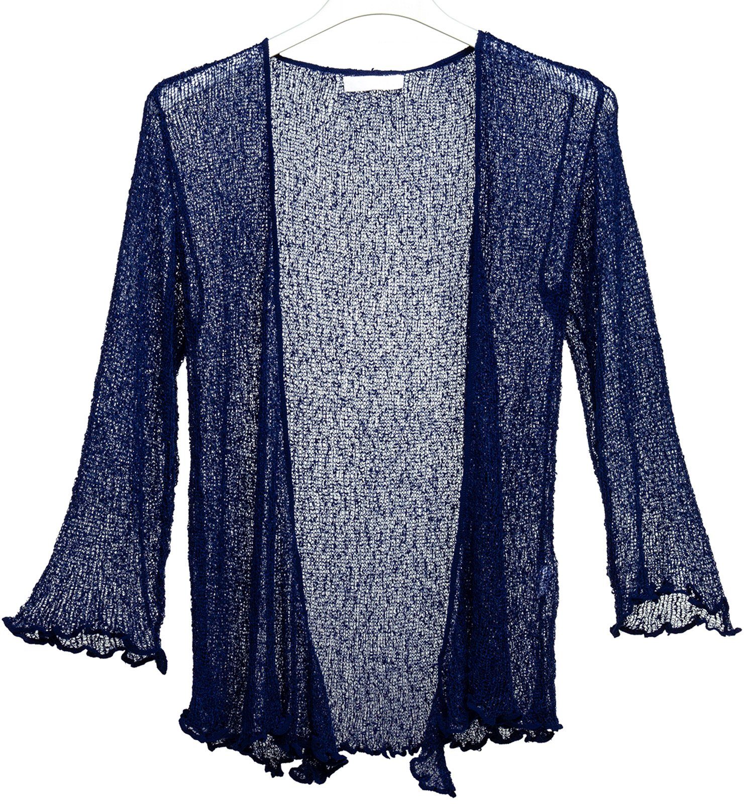 Caspar Strickjacke STJ022 angenehm leichter Damen Sommer Bolero mit 3/4 Arm – Bild 5 von 5