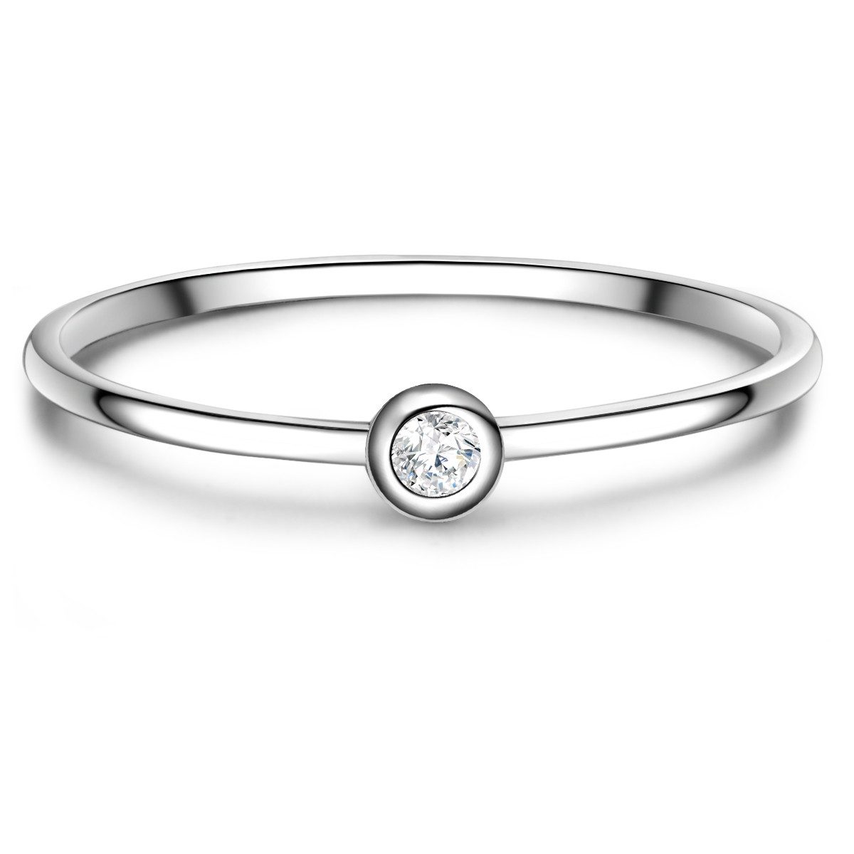 Glanzstücke München Solitärring GSM239 (1-tlg), aus Sterling Silber