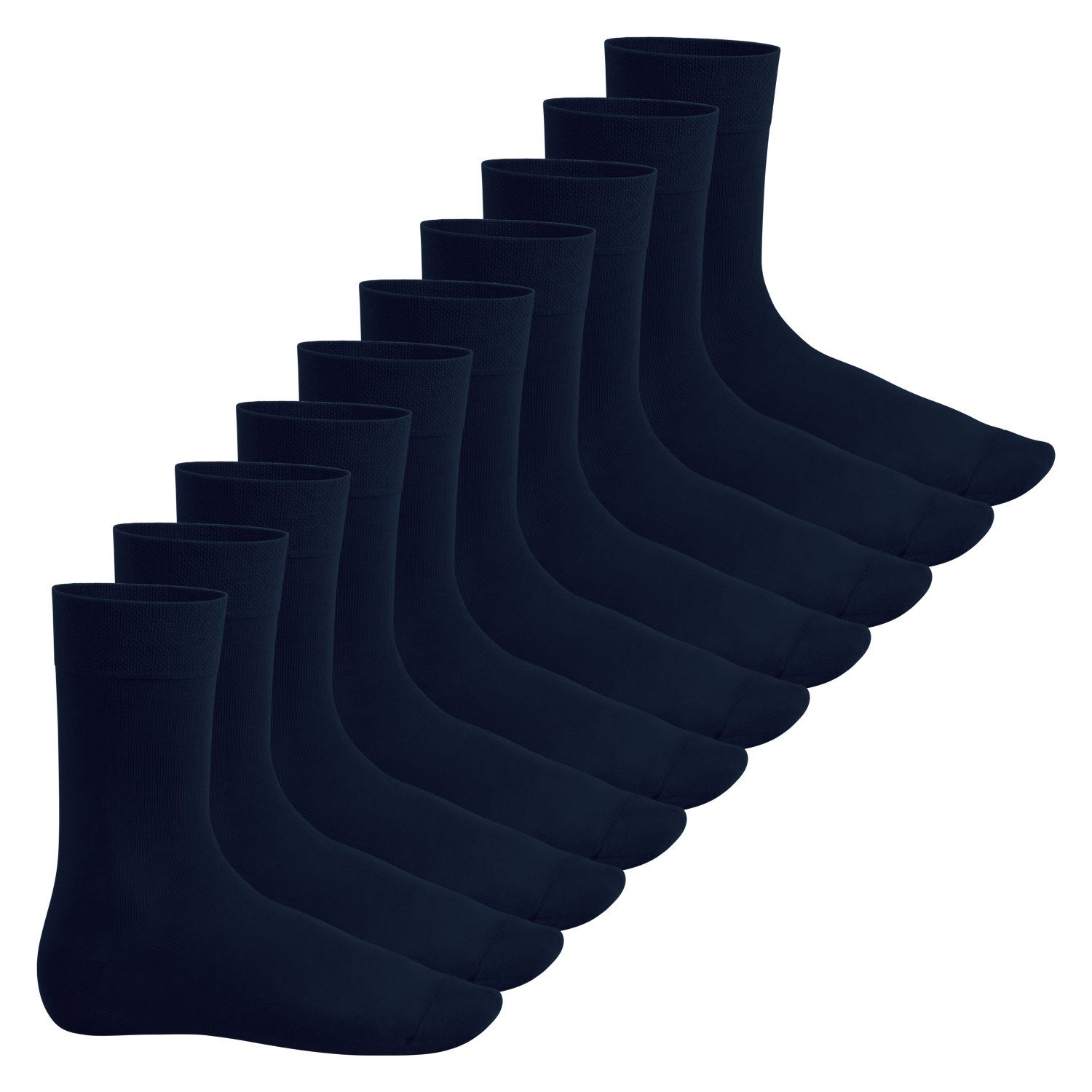 Footstar Basicsocken Everyday! Herren & Damen Socken (10 Paar) mit Baumwolle Marine