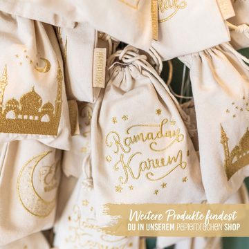 PAPIERDRACHEN Wanddekoobjekt Papierdrachen Aufhängung für Ramadan - aus Holz, Ramadankalender zum Selbstbasteln - kombinierbar mit Stoffsäckchen