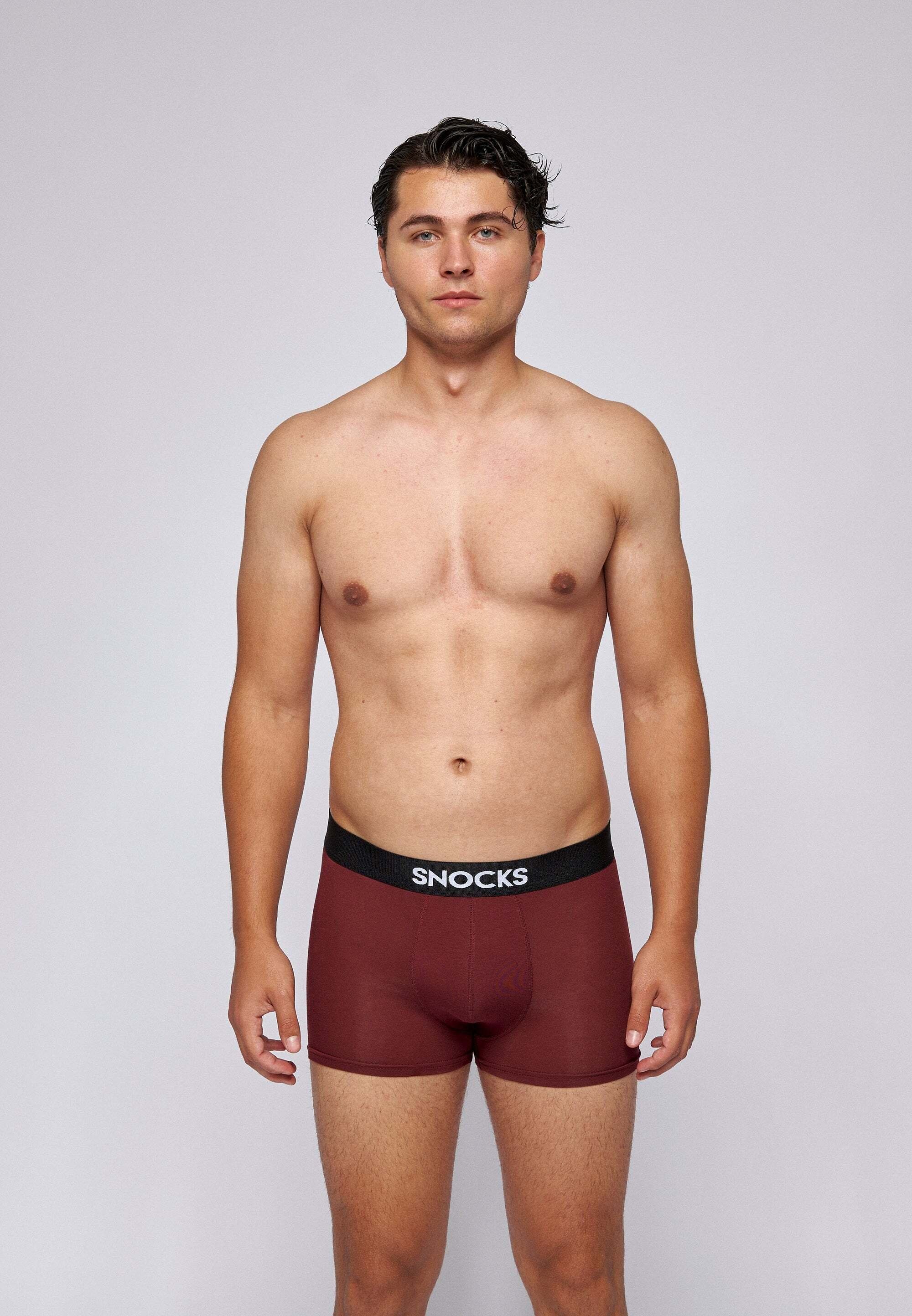 SNOCKS Boxershorts tragen Rot aus zu weich 95% Modal, angenehm besonders und Lenzing (3-St)