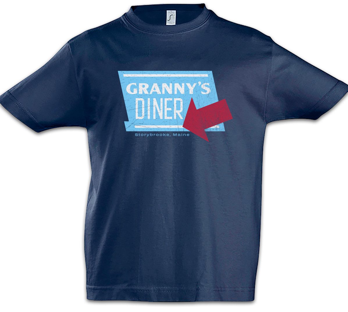 Print-Shirt Granny's Diner Kinder T-Shirt Once Logo Upon Sign A Time TV Symbol