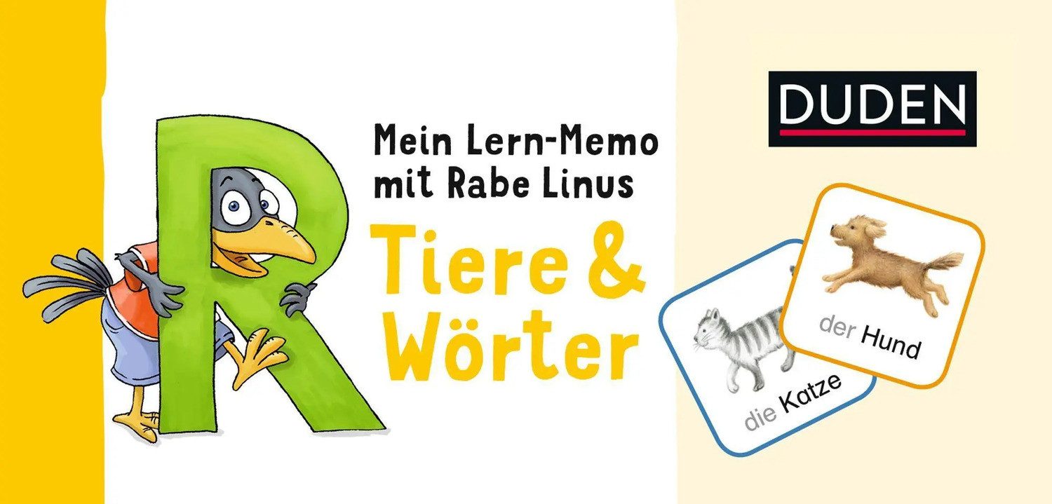 Duden Spiel Mein Lern-Memo mit Rabe Linus - Tiere & Wörter