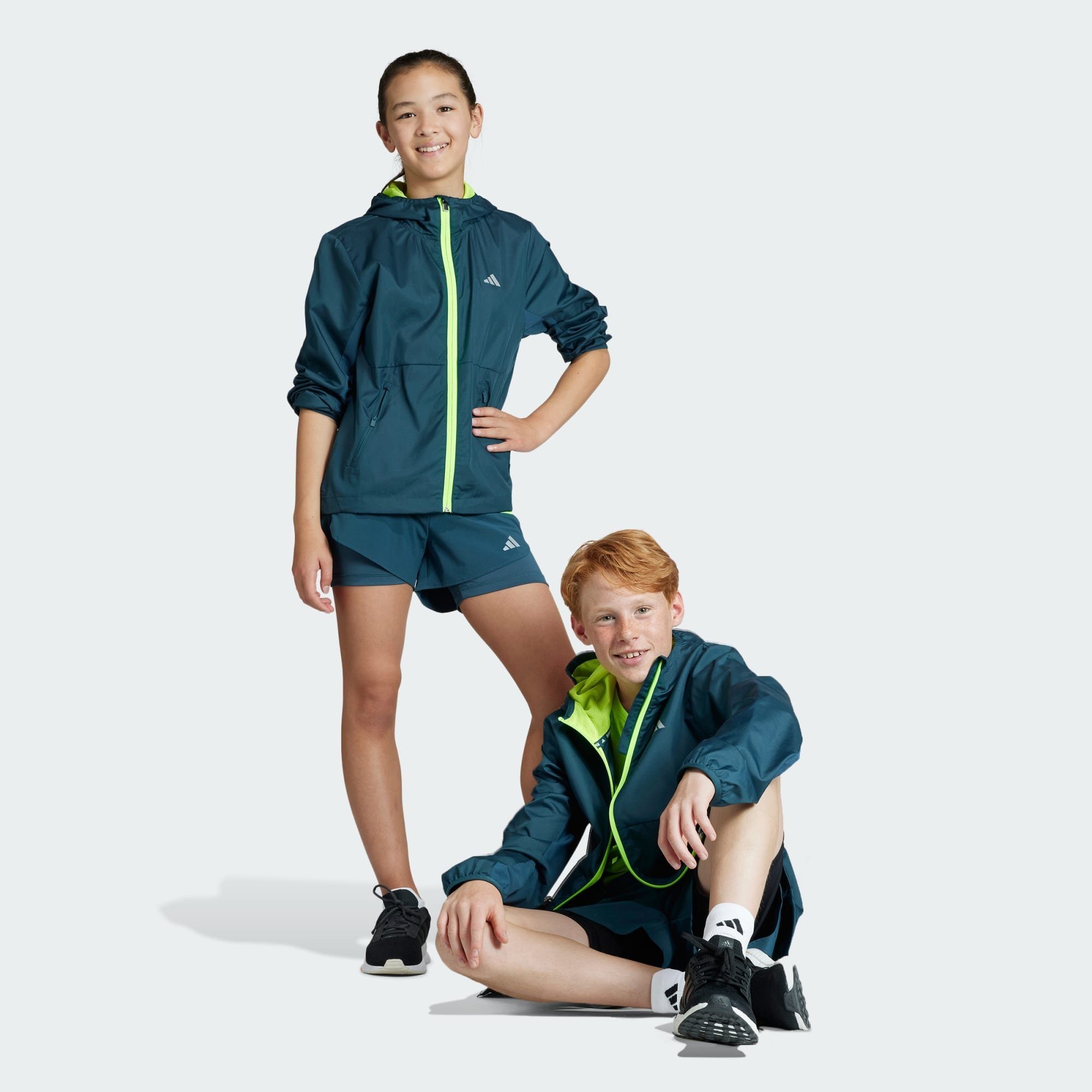 adidas Performance Laufjacke WIND.RDY KIDS WINDBREAKER Arctic Night / Reflective Silver / Lucid Lemon