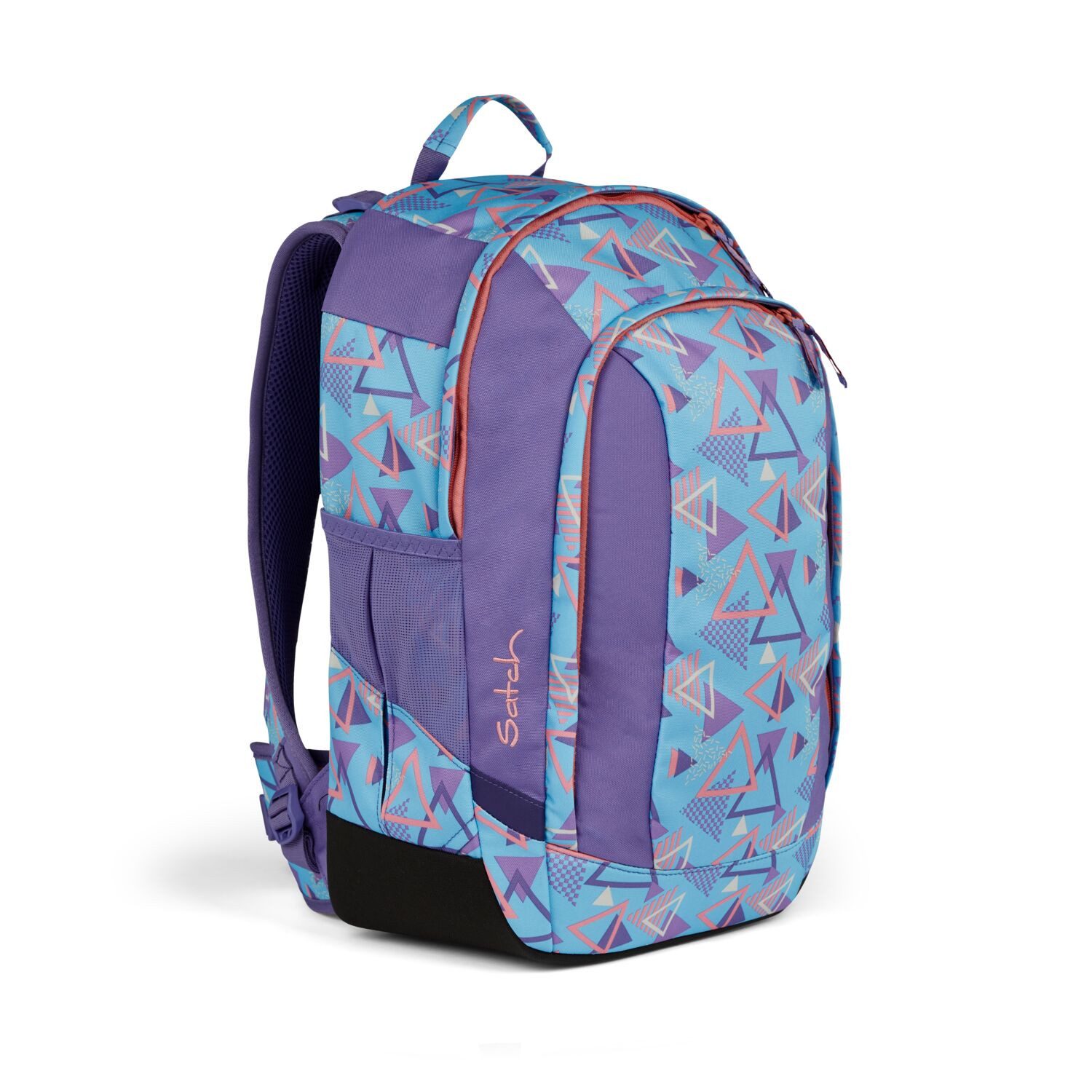Satch Schulranzen Schulrucksack-Set AIR 80s Dance 3-teilig, Kollektion 2024 (3-teilig), Laptop-Fach, Your-Size-System, Schulranzen