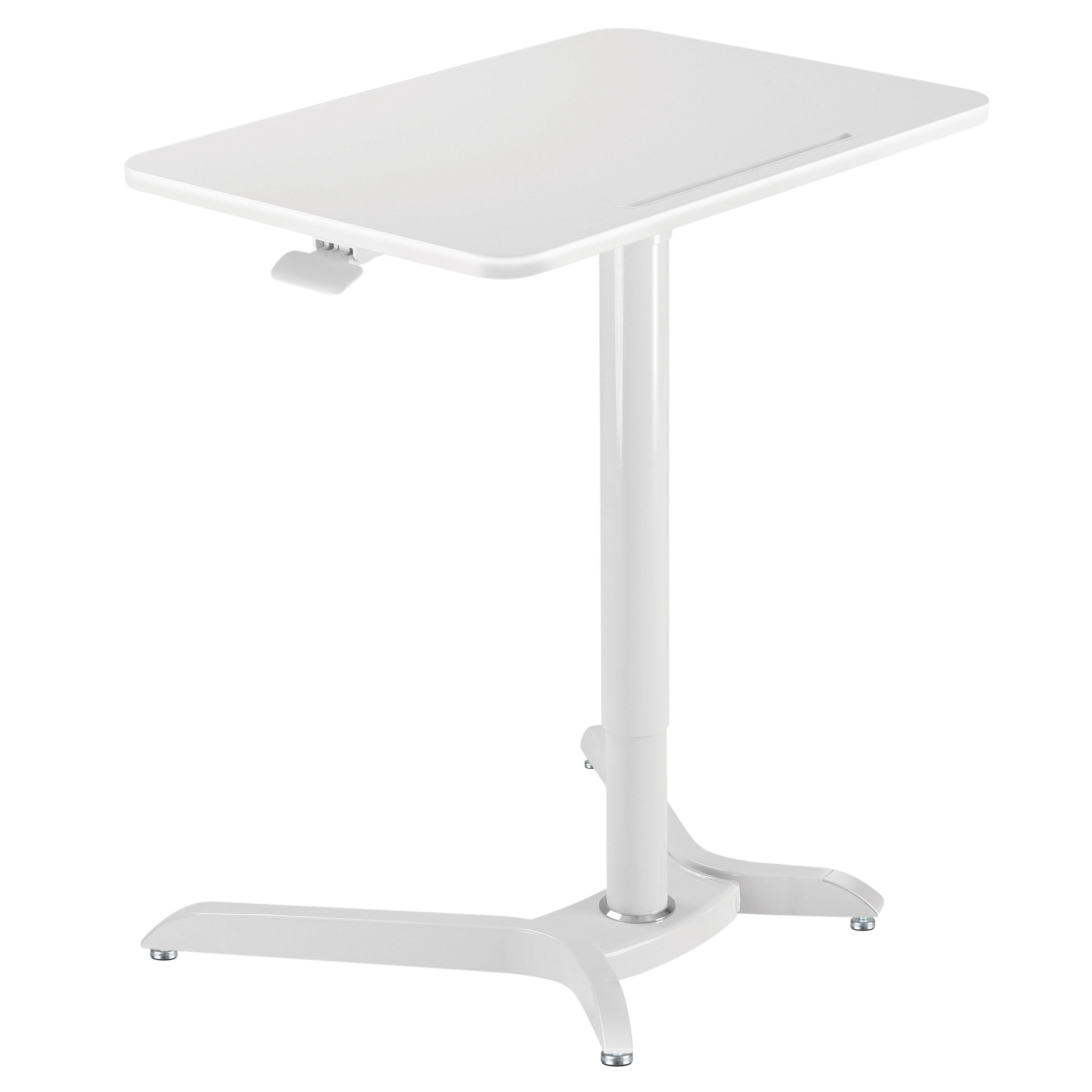 RICOO Laptoptisch Computertisch Höhenverstellbar bis zu 110cm Schreibtisch weiß SST012 (1-St., Bett - und Beistelltisch mobil Büro und Homoffice), Laptop-Tisch Beistelltisch Laptop 71cm Breite und 50cm Tiefe