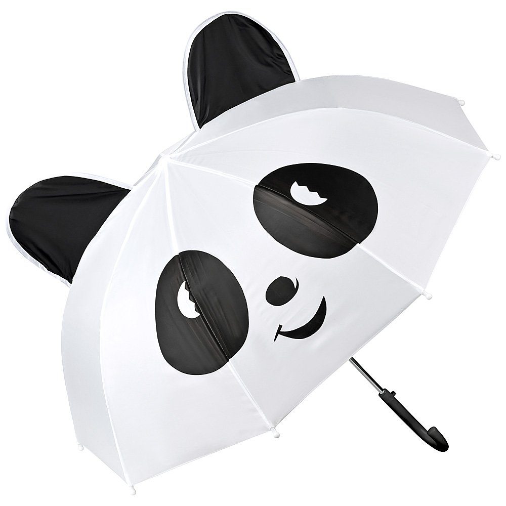 von Lilienfeld Stockregenschirm Kinderschirm Panda Bär Junge Mädchen Leicht Stabil bis ca. 8 Jahre, abgeflachte Schirmspitze