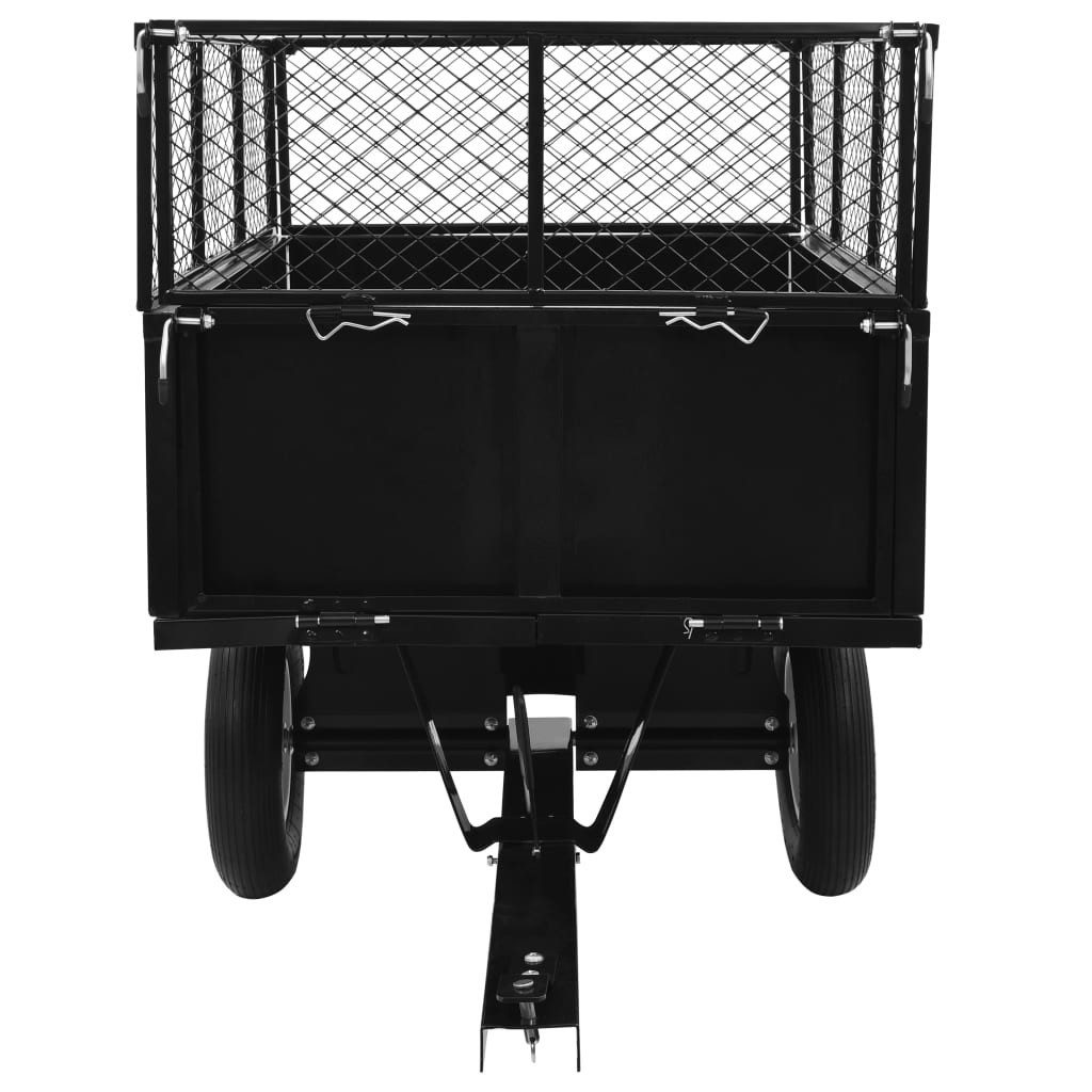 vidaXL Schubkarre Kippanhänger für Rasenmäher 300 kg Last