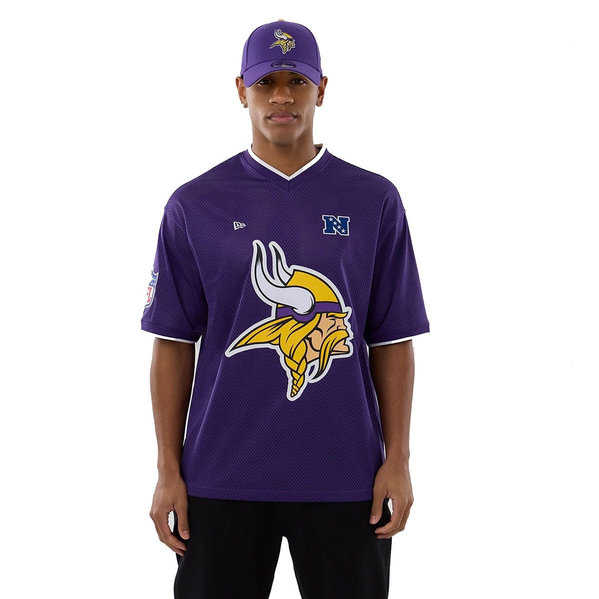 New Era T-Shirt Mesh Oversized NFL Minnesota Vikings Logo