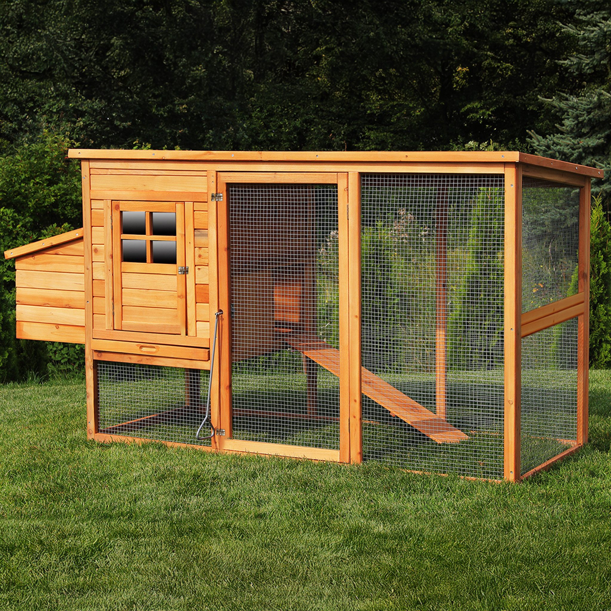 My Animal Hühnerstall Hühnerstall MH-04 für 3-4 Hühner - Wetterbeständig - Kiefernholz, Hühnerhaus Hühner Käfig Gehege Geflügelstall - Nistkasten