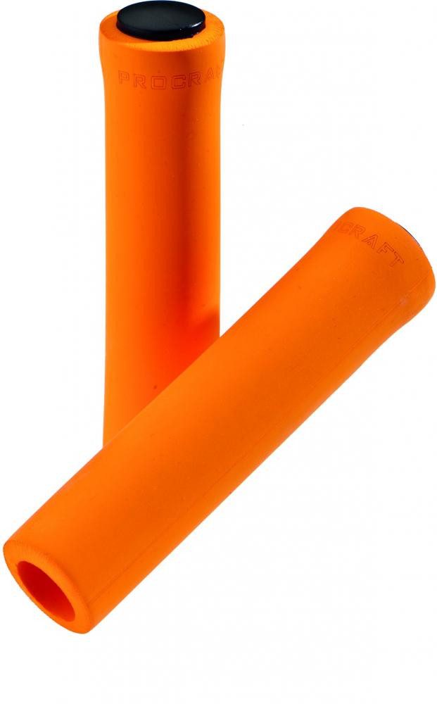 Procraft Fahrradlenkergriff Procraft Lenkergriffe PRC SG1 130 mm orange - leichte Silikon-Griffe f