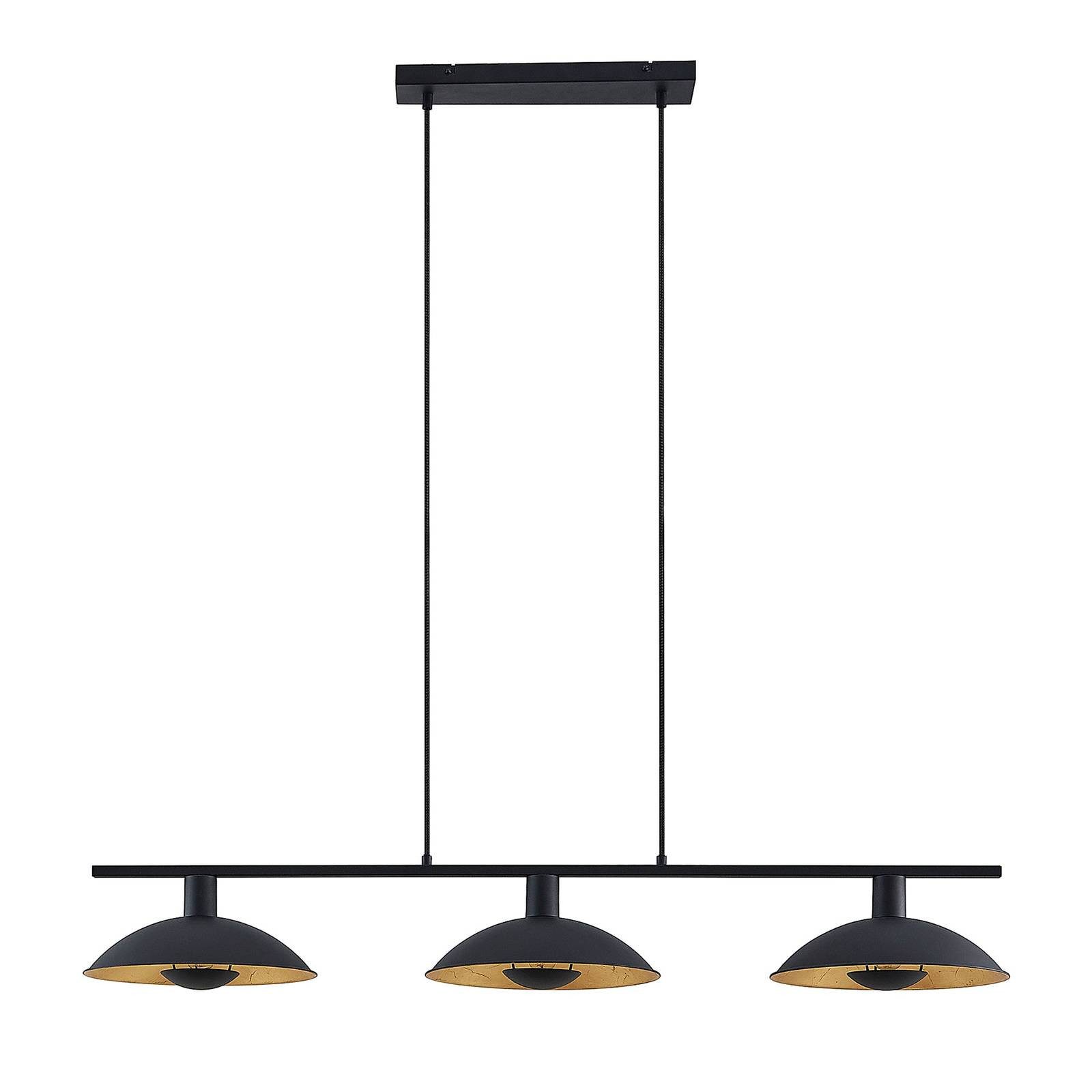 Lindby Hängeleuchte Narisara, Metall, Schwarz IP20, 3 x 10 W LED