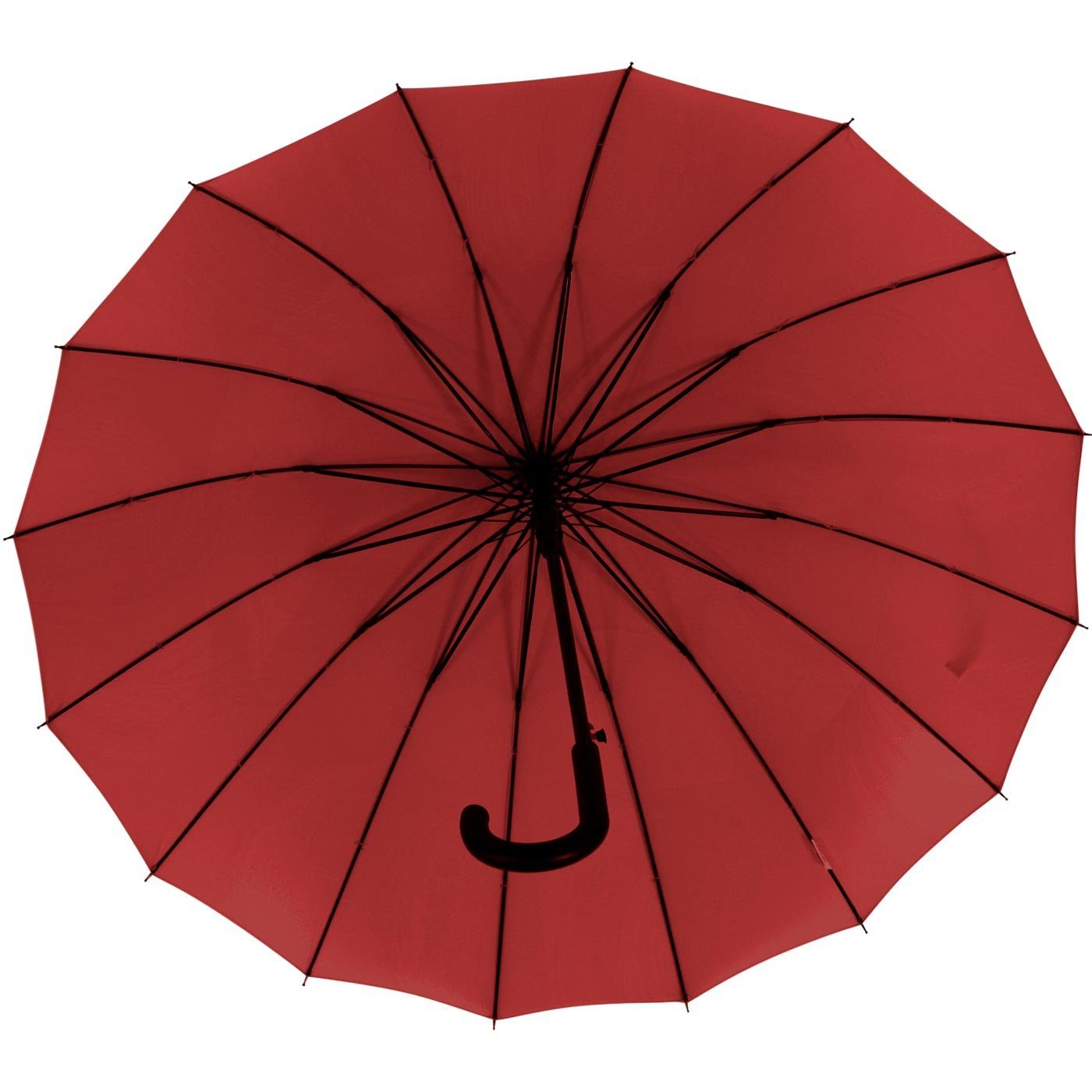 iX-brella Stockregenschirm mit 16-teiligem Dach und Auf-Automatik, mit Fiberglas-Stahl-Gestell, in vielen Farben