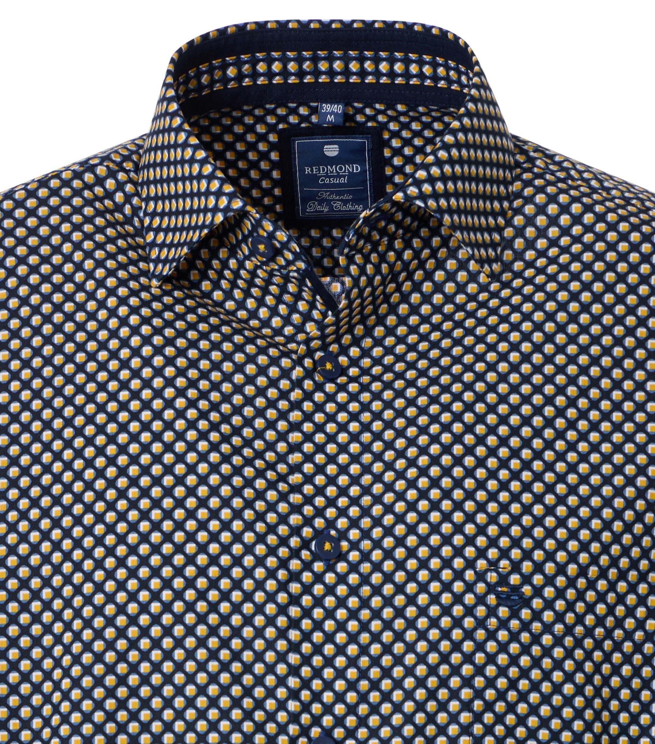 Redmond Langarmhemd Druck Comfort Fit