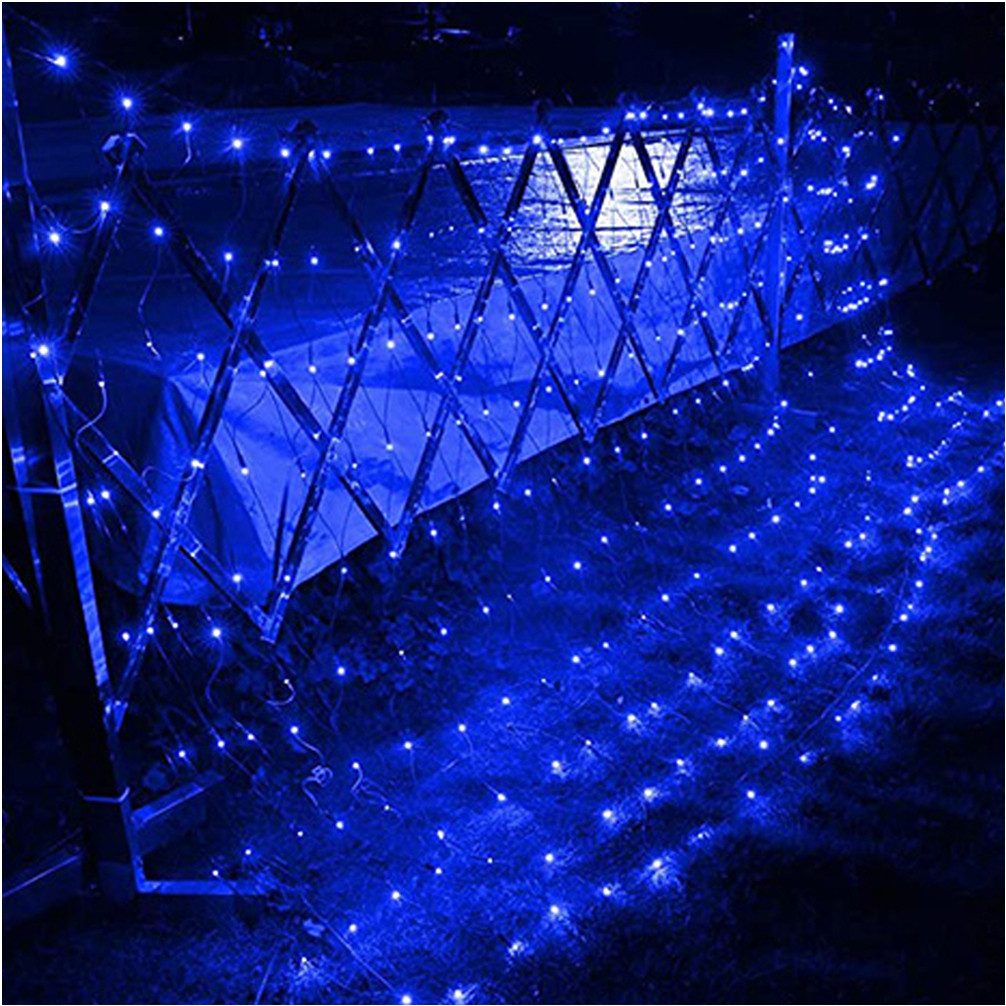 LED-Lichterkette Wasserdicht LED Lichternetz Weihnachtsdeko, 8 Modi