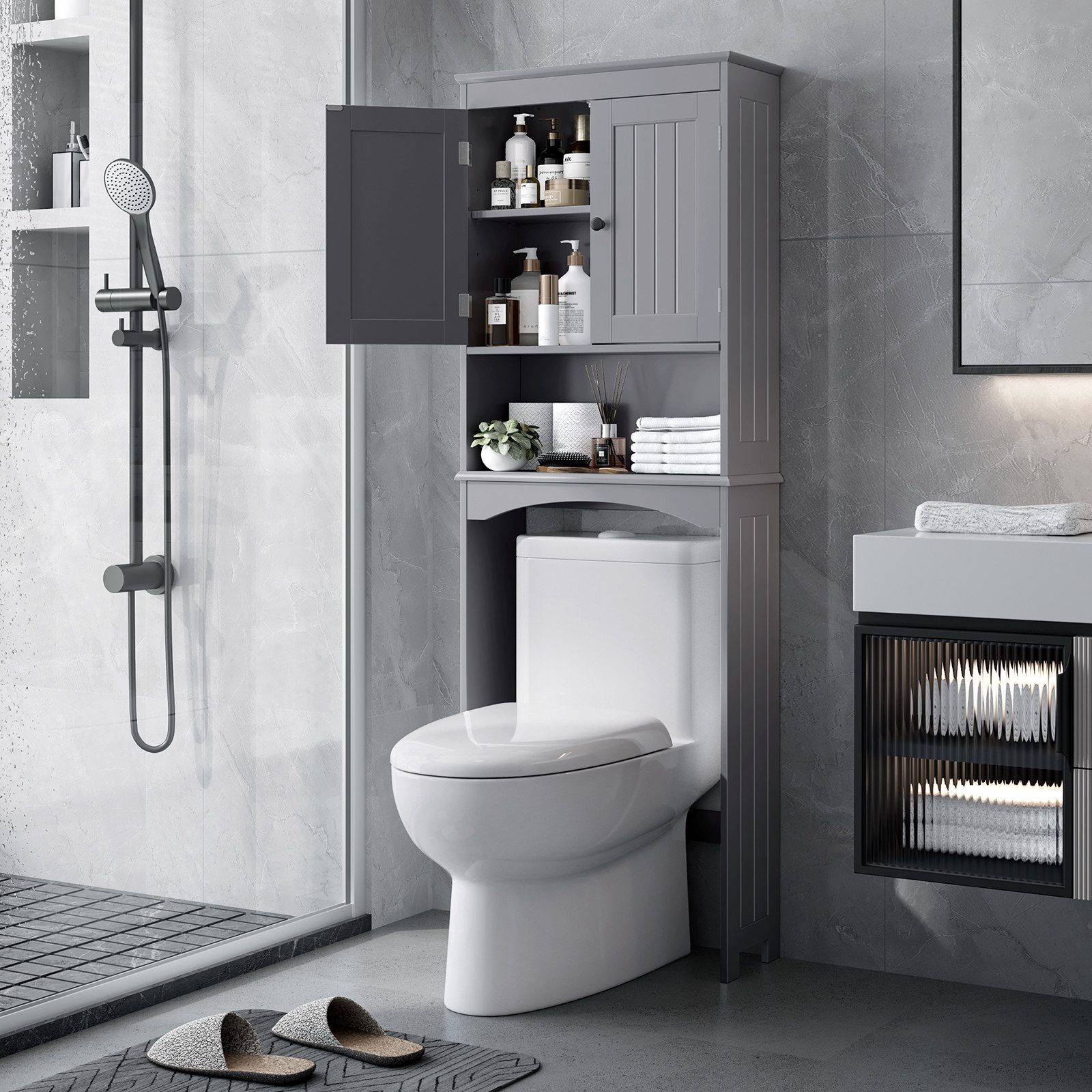 Bealife Badregal Toilettenregal,Badezimmerregale mit Schränken und günstig online kaufen