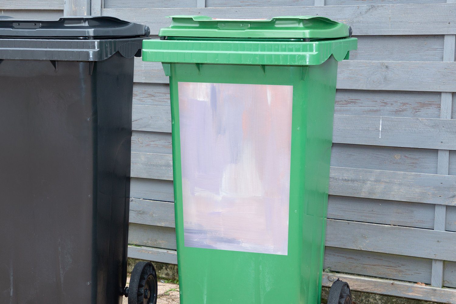Mülleimer-aufkleber, Gestaltung Wandsticker Sticker, Farbe - MuchoWow Mülltonne, Container, - Abfalbehälter (1 Pastell St),
