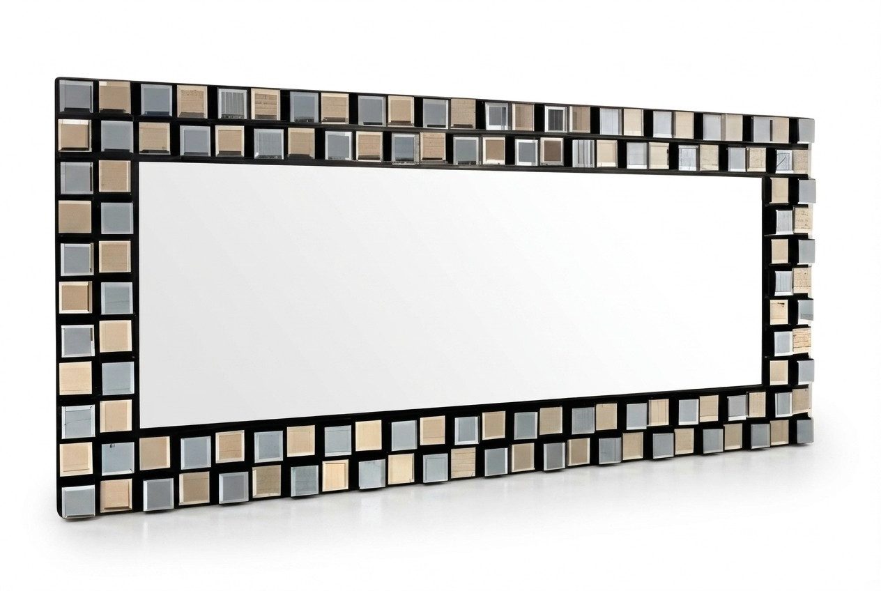 Xlmoebel Spiegel Moderner grauer Spiegel aus Glas für Wohnzimmer und Flur (1-St), Made in Europa
