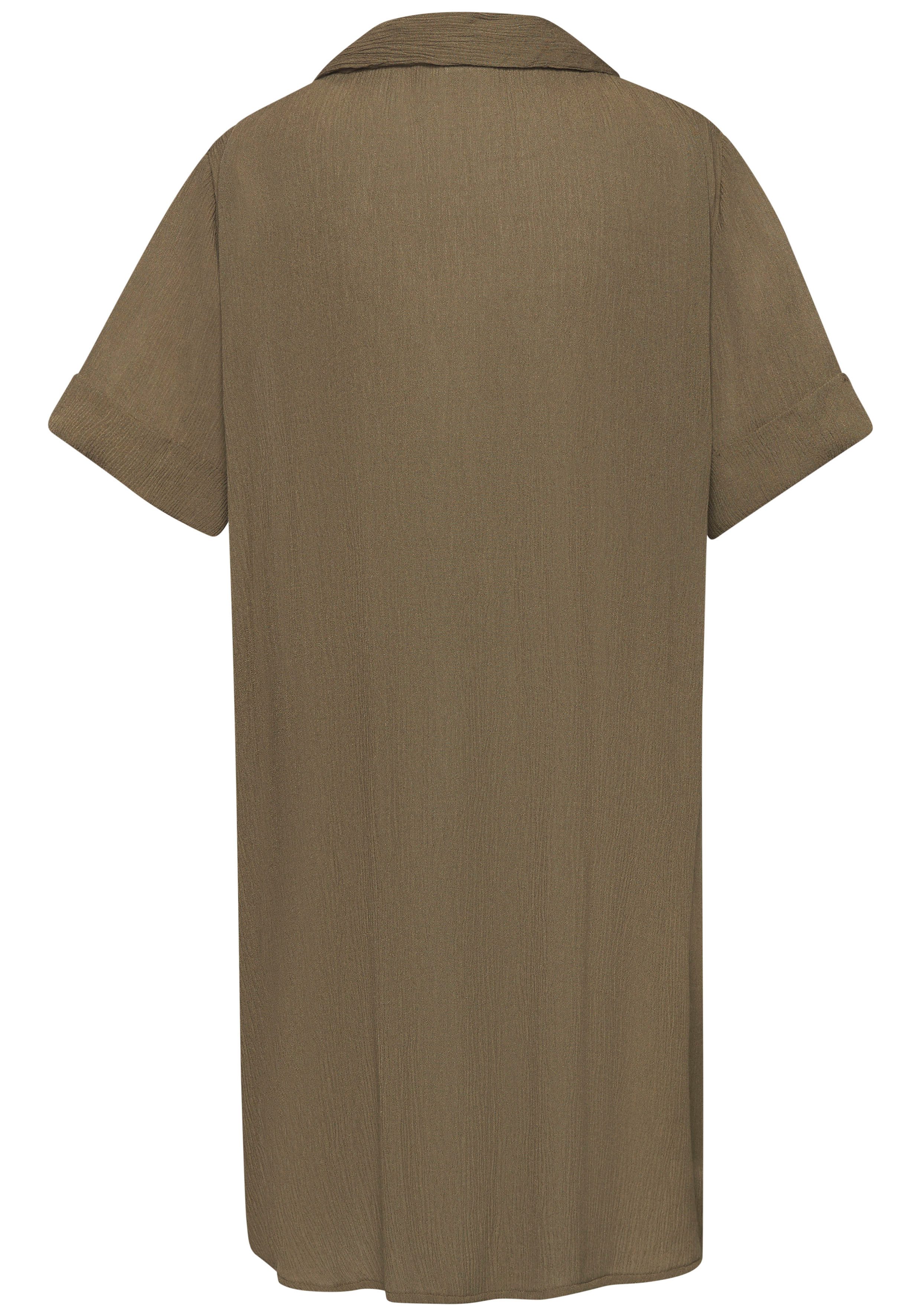 LASCANA Longbluse mit Knopfleiste, Kurzarmbluse, Blusenkleid, sommerlich