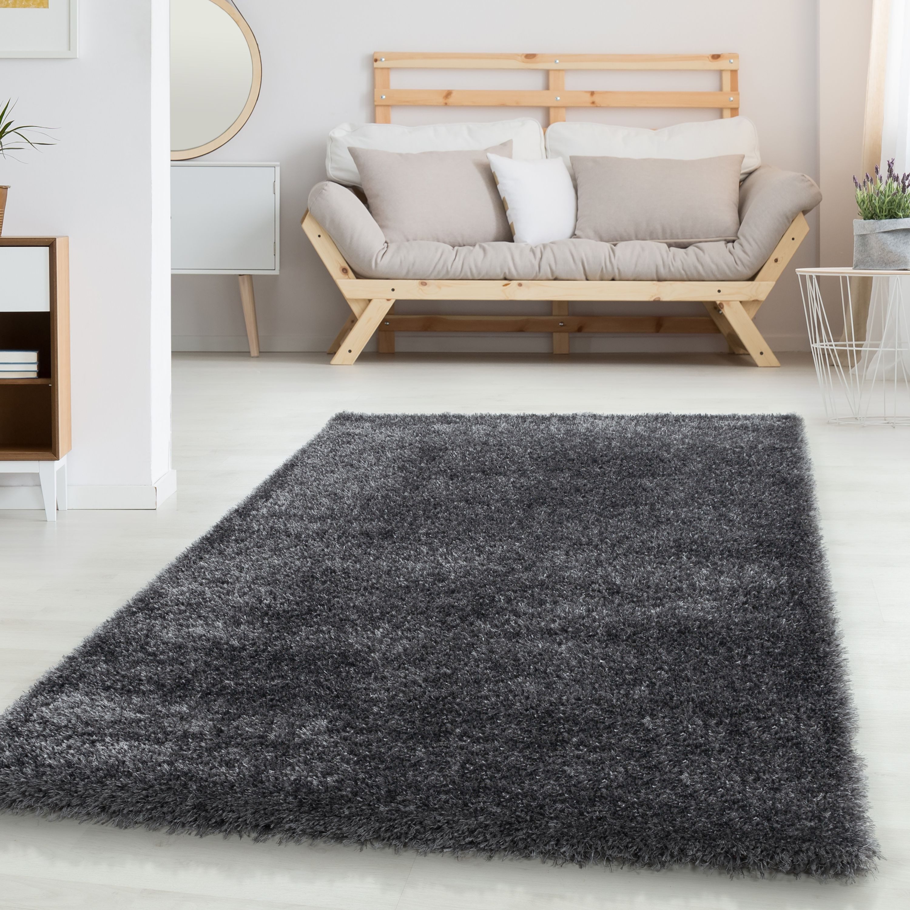 Carpettex Hochflor-Teppich Unicolor - Einfarbig, Läufer, günstig online kaufen
