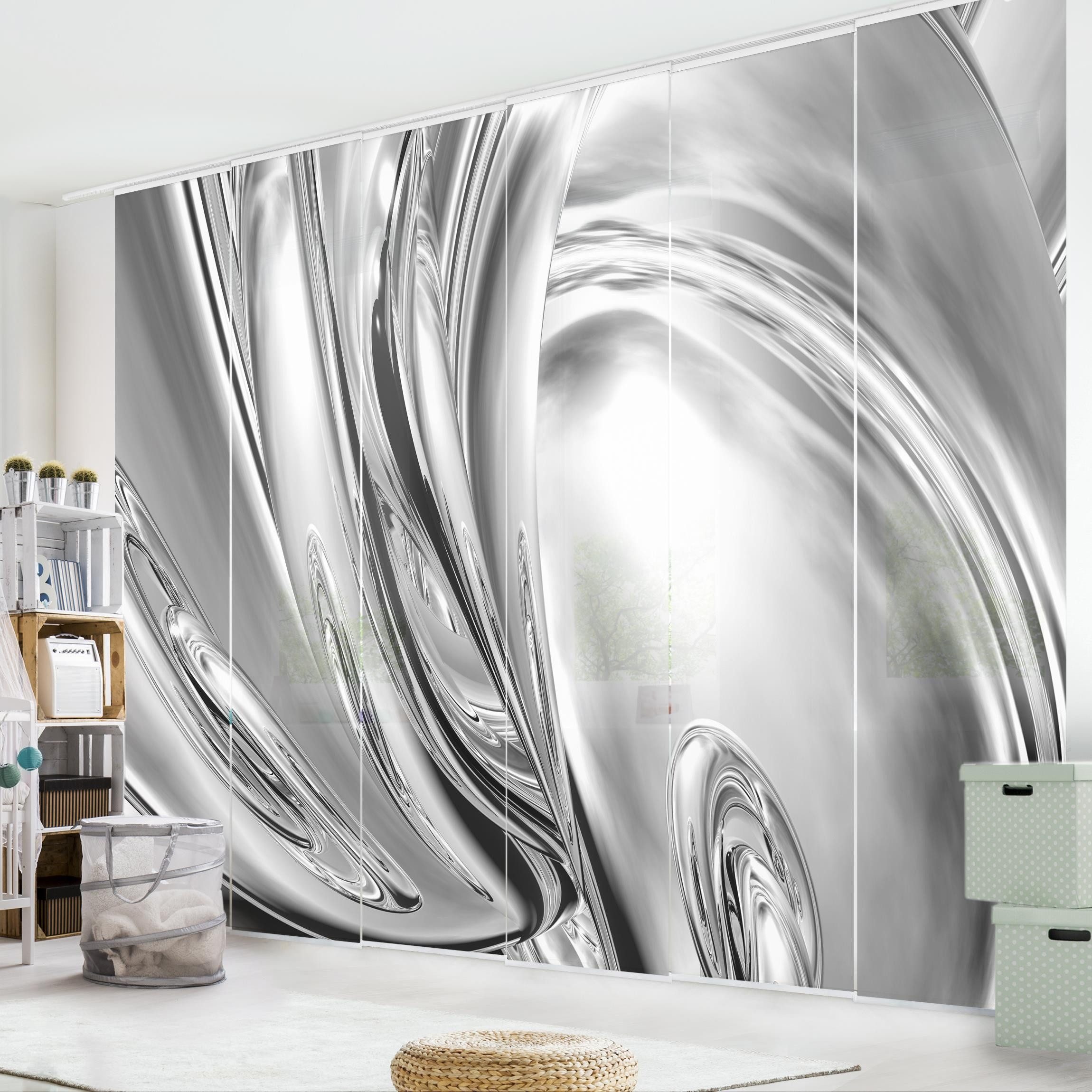 Bilderdepot24 Schiebegardine modern Flächenvorhang blickdicht Lights günstig online kaufen