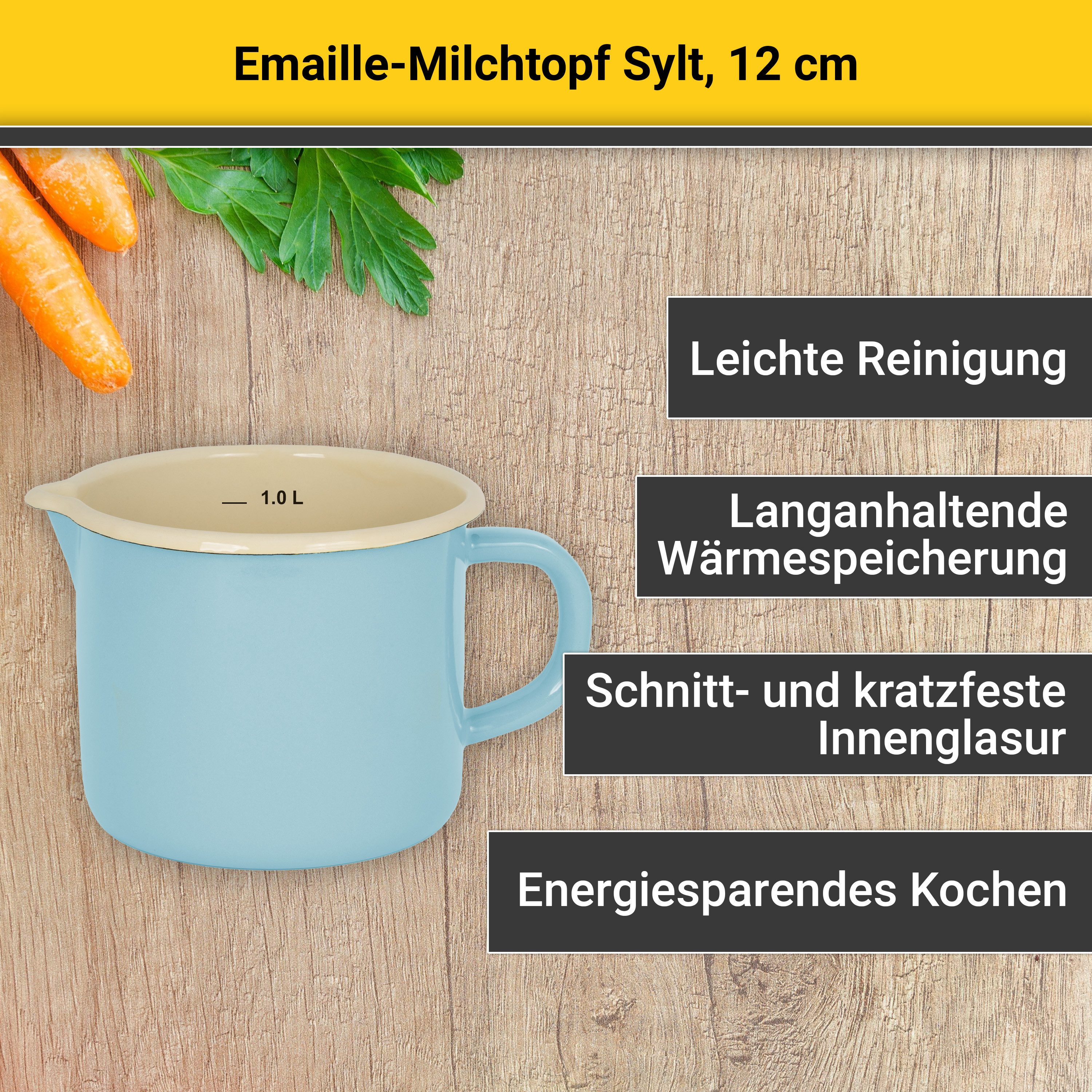 Krüger Milchtopf Sylt, Emaille (1-tlg), Induktion